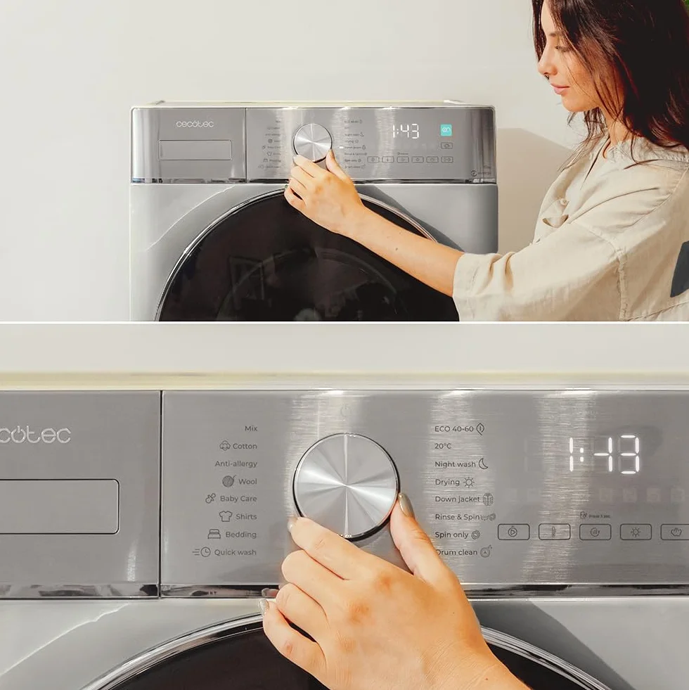 Cecotec Bolero Wash&Dry 8590 Lavadora Secadora 8.5kg 1400RPM Inverter Steel