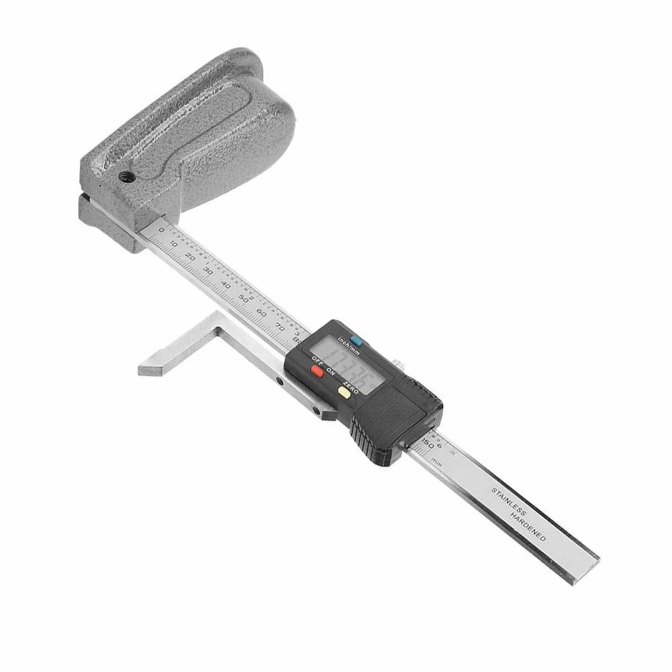 Marcador digital de elevación con altura de medición de 150 mm, pies magnéticos, conversión de milímetro/pulgada, base de acero inoxidable, medidor de profundidad Medidor de medición
