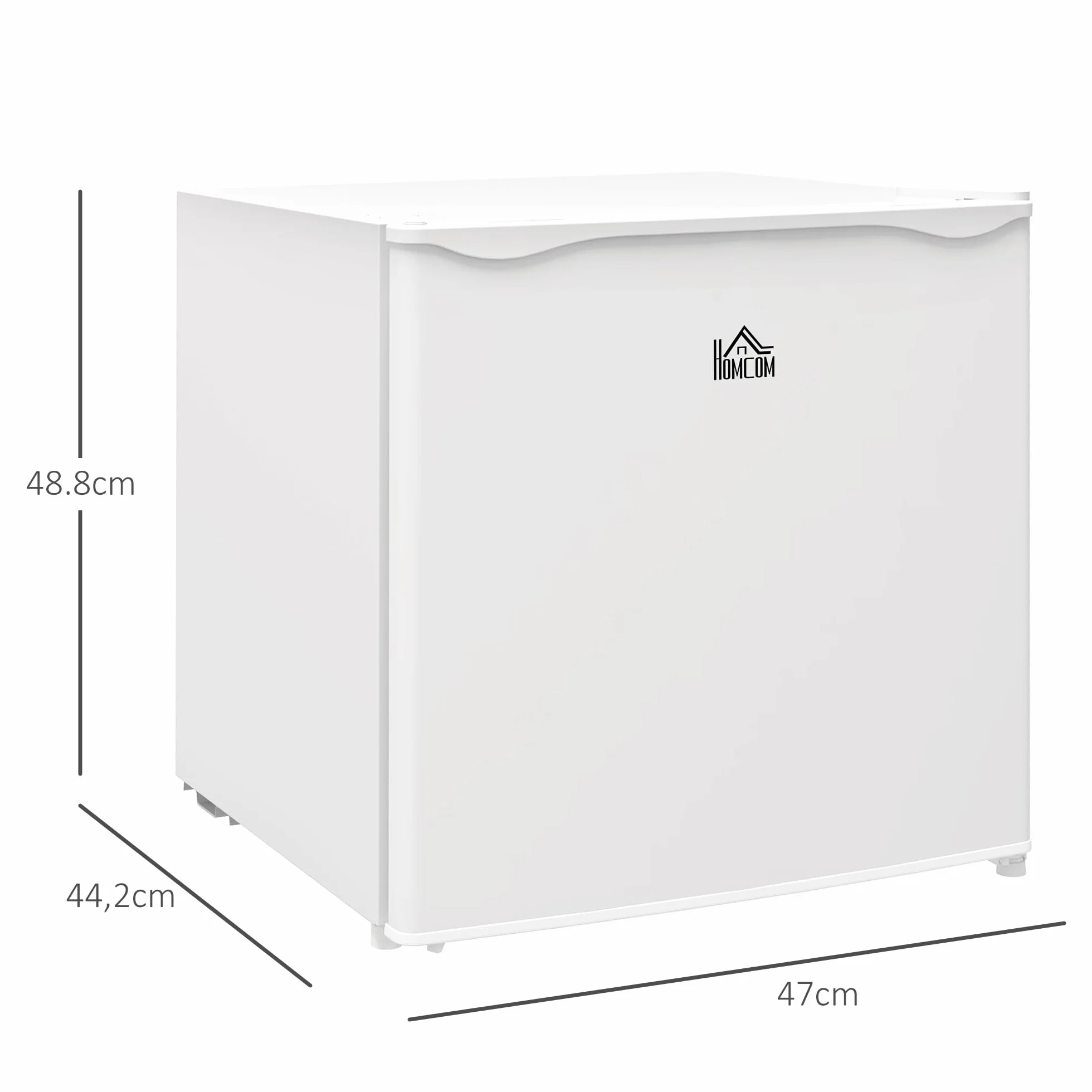 HOMCOM Congelador Vertical 35 L Silencioso Puerta Reversible Temperatura Ajustable Blanco