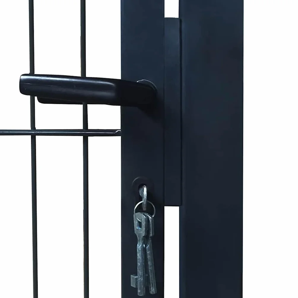 vidaXL Puerta de Valla 2D (Individual) Gris Antracita 100x140 cm