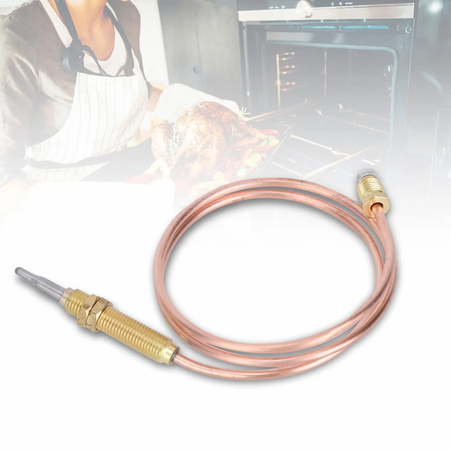 Kit de termopar de Gas M8 600 mm para hornos, calderas y calentadores de agua