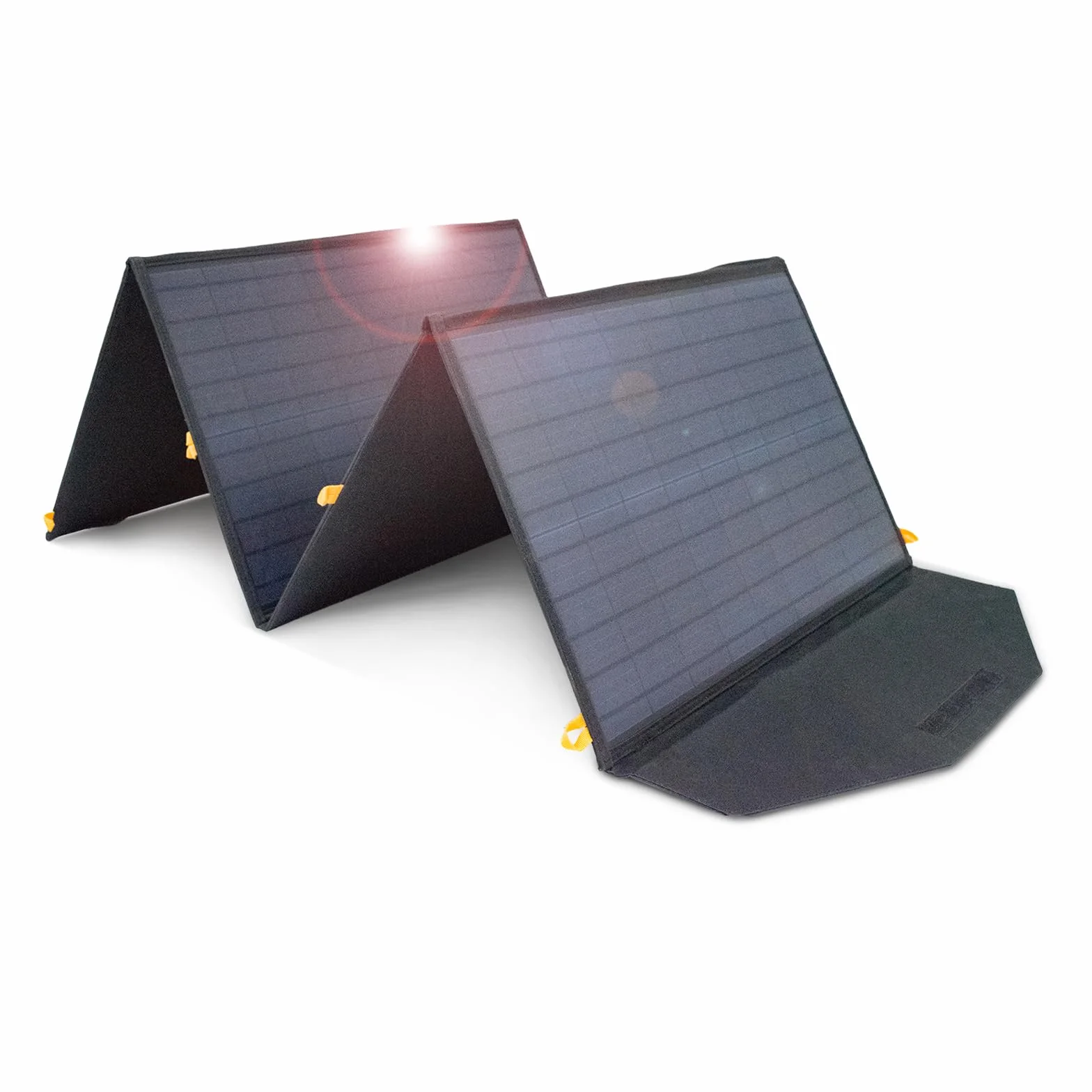 FlexSolar Cargadores de panel solar plegables de 120W 20-28V DC de salida, IP65 impermeable - Módulos solares de emergencia para camping, autocaravanas y hogar - Compatible con estaciones de energía