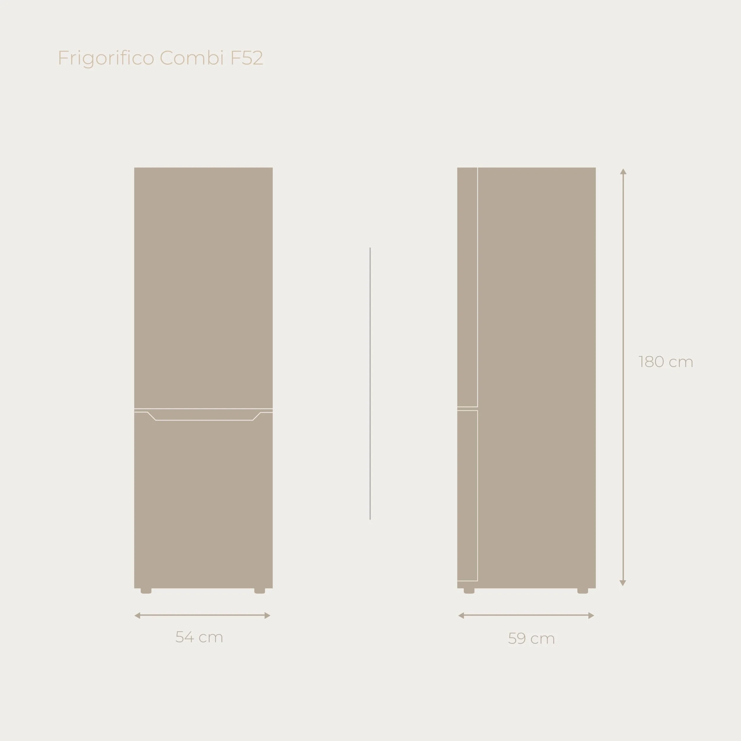 EVVO Frigorífico Combi No Frost 180L Congelador 70L Motor Inverter 54cm Ancho Smart ECO Multi Air Flow Luz LED Panel Táctil F52X Inox