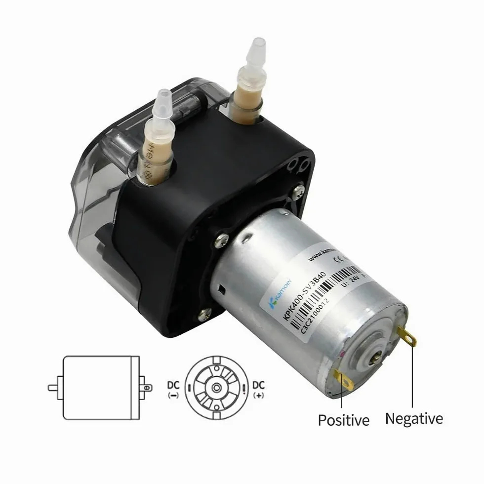 Bomba Peristáltica Bomba peristáltica de alto caudal Kamoer KPK400 400 ml/min, motor 12 V y 24 CC, autocebante, con tubo BPT, dosificadora for laboratorio(Kpk400-sv3b40-24v)