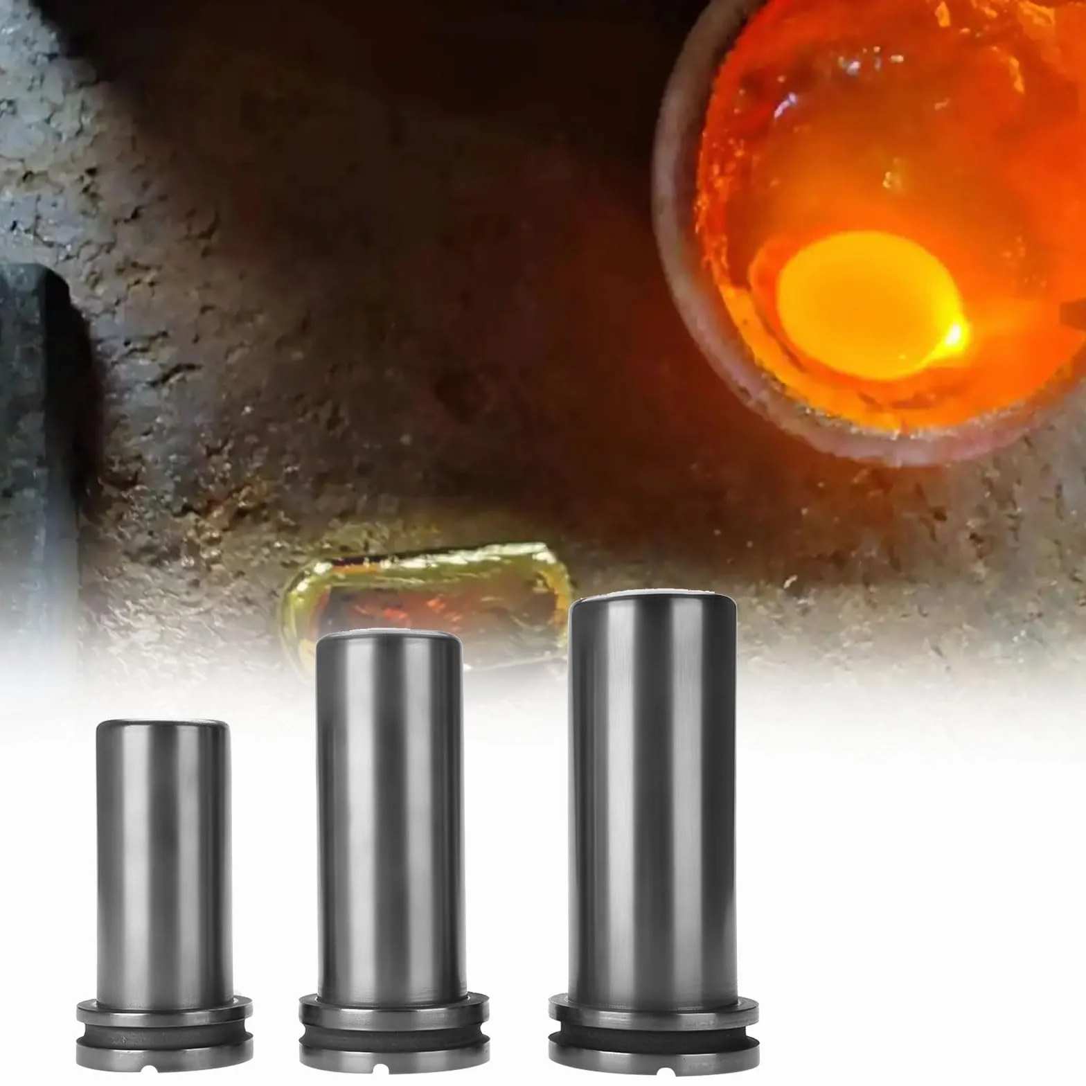 Graphites Crucible de Fundición de Oro, Aluminio, Latón 1 kg 2 kg 3 kg Herramientas de Horno Eléctrico