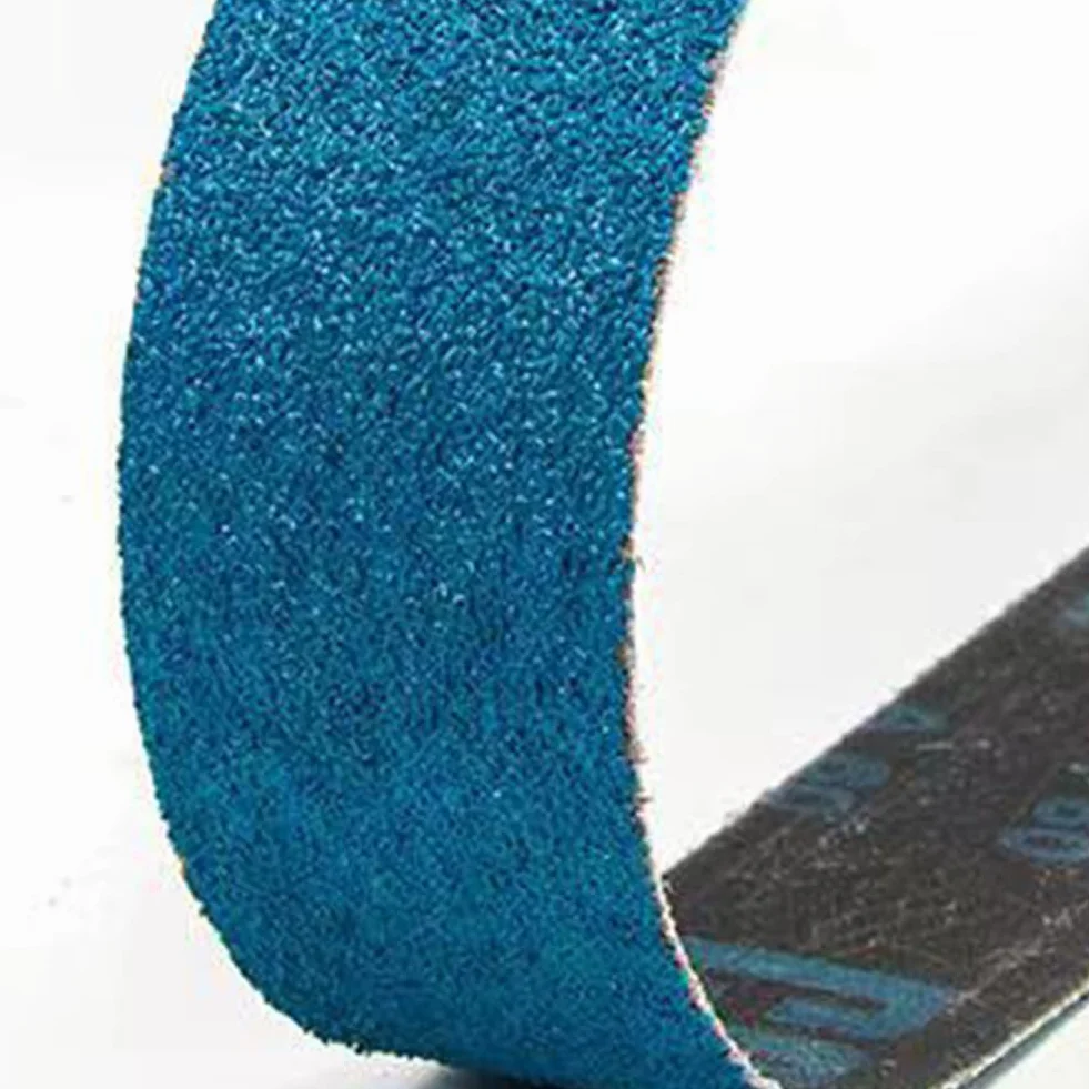 Correa de lija de corindón de circonio 1200 x 50 mm, grano 36, banda abrasiva de metal