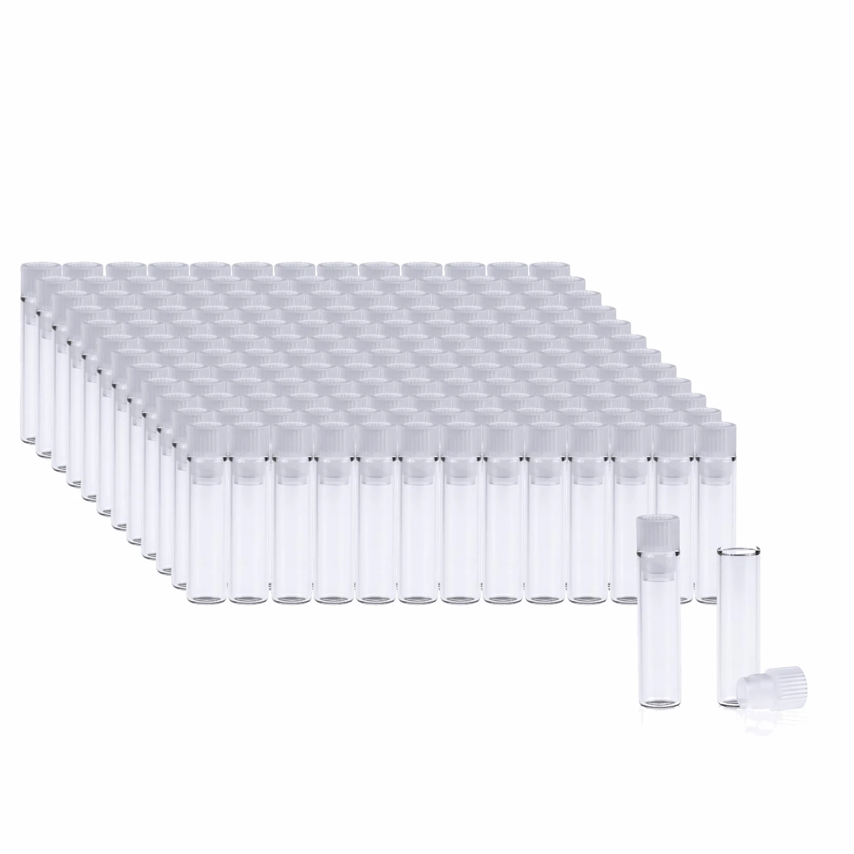 ALWSCI 1mL Viales de Muestra de Vidrio 8 x 40mm Base Plana 200 Unidades
