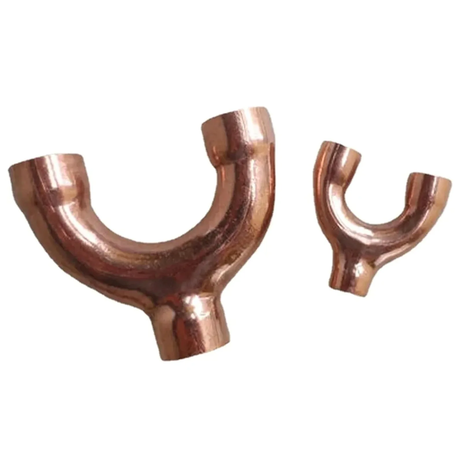 3/8" 1/2" 3/4" 5/8" 16 19 22 25 28.6 32 35 38 42mm ID Y Shaped 3 Way Splitter Copper End Feed Solder Fitting Air Conditioner(35x28.6mm CD-92mm)