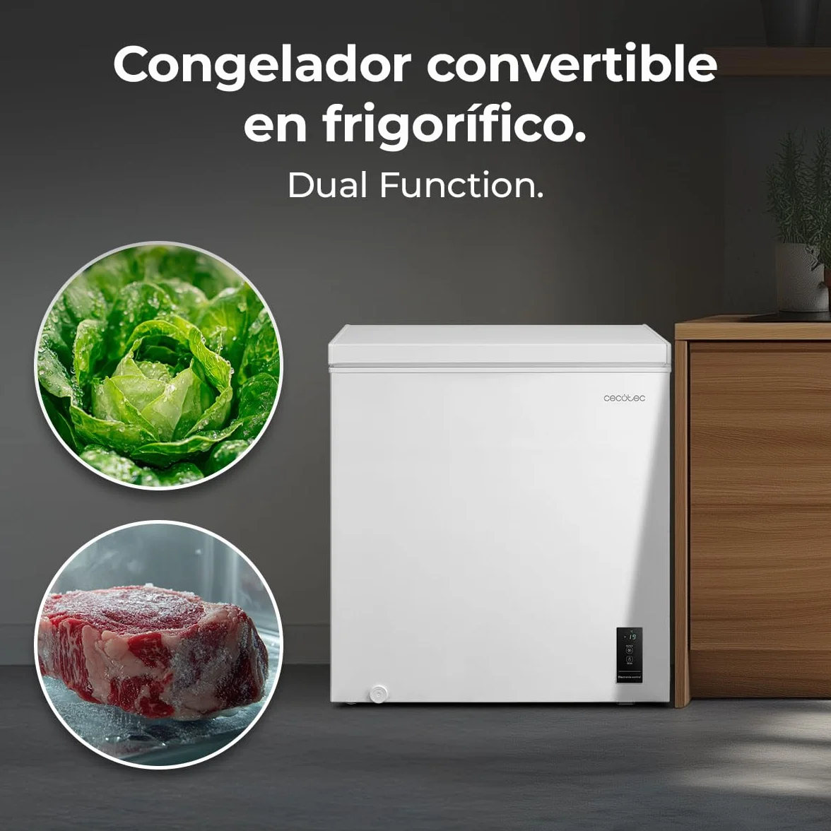 Cecotec Bolero CoolMarket Chest 198P Congelador Horizontal 198L Biały