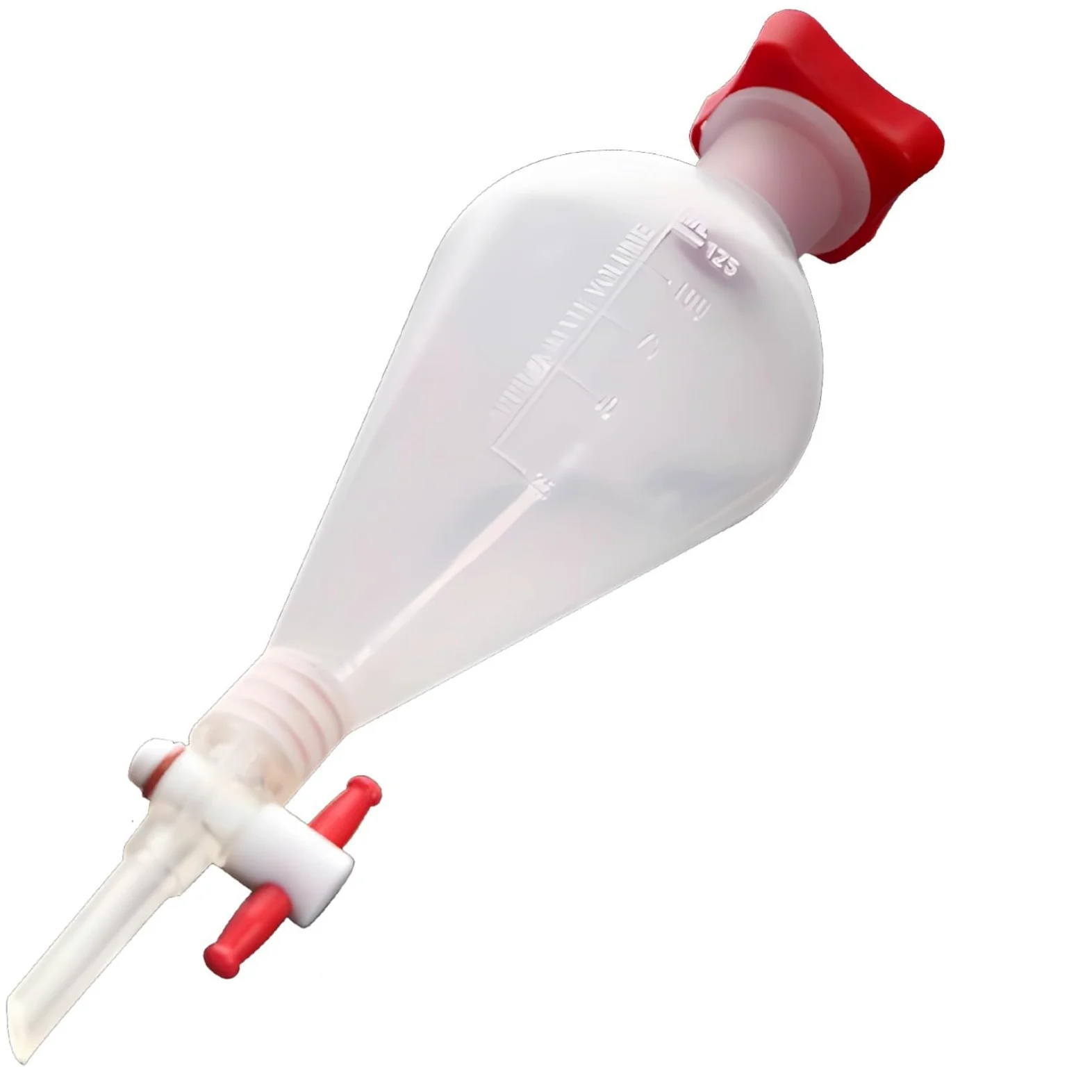 Embudo separador de 1000 ml, plástico con llave de paso, resistente al calor para uso en laboratorio, marcas de graduación transparentes para precisión