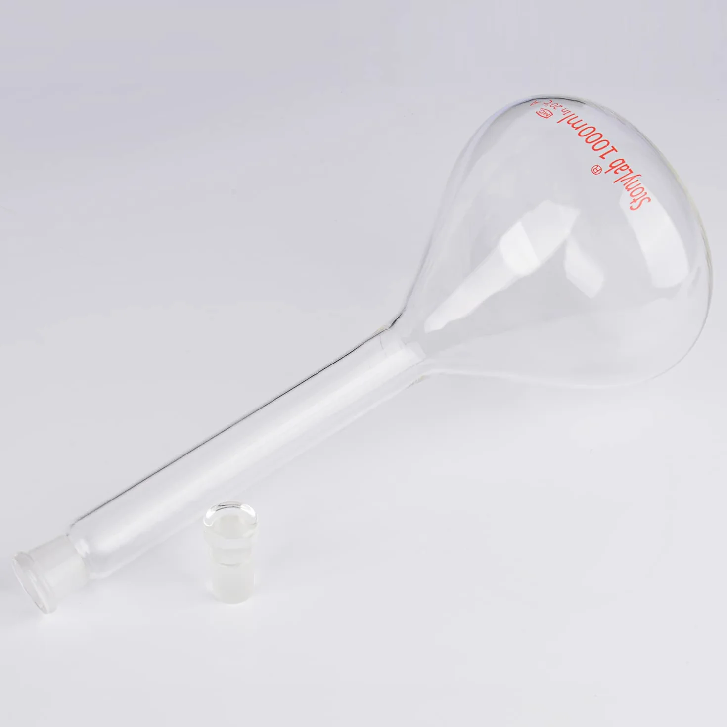 Matraz Aforado Clase A 1000 ml, Vidrio Borosilicato, Tapón de Vidrio, Frascos Volumétricos de Laboratorio