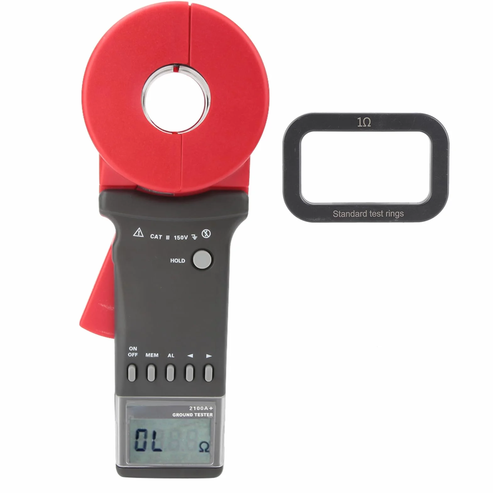 ETCR2100A+ Digital Medidor de Resistencia,Medidor de Resistencia de Tierra de Pinza Probador de Resistencia Comprobador de Resistencia(Boca Redonda) de Alta Precisión,Antiinterferente