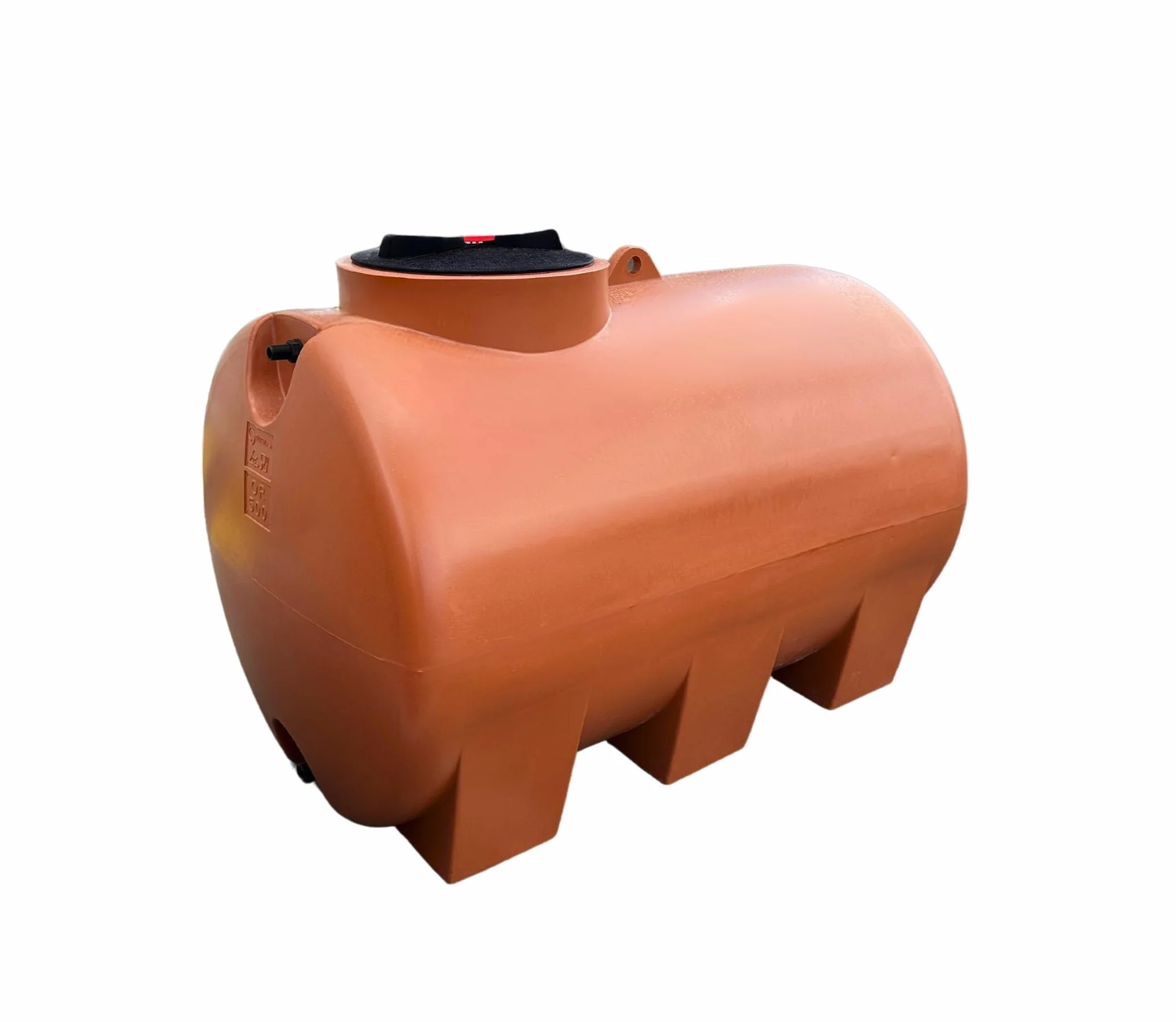 Depósito de Polietileno para Agua cilíndrico Horizontal Mod. 300 litros Color Terracota Made in Italy