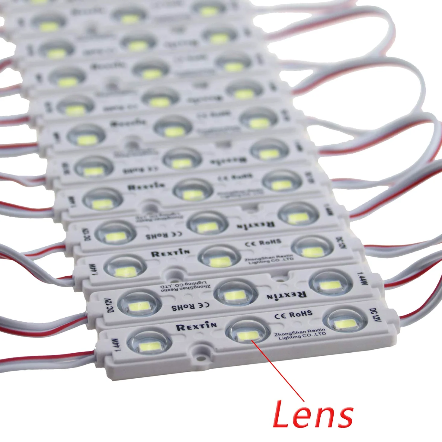 200 unidades de 3 módulos LED azules 5630 5730 SMD 40-45 lm por LED luz decorativa impermeable para letras, carteles publicitarios con cinta adhesiva en la parte trasera