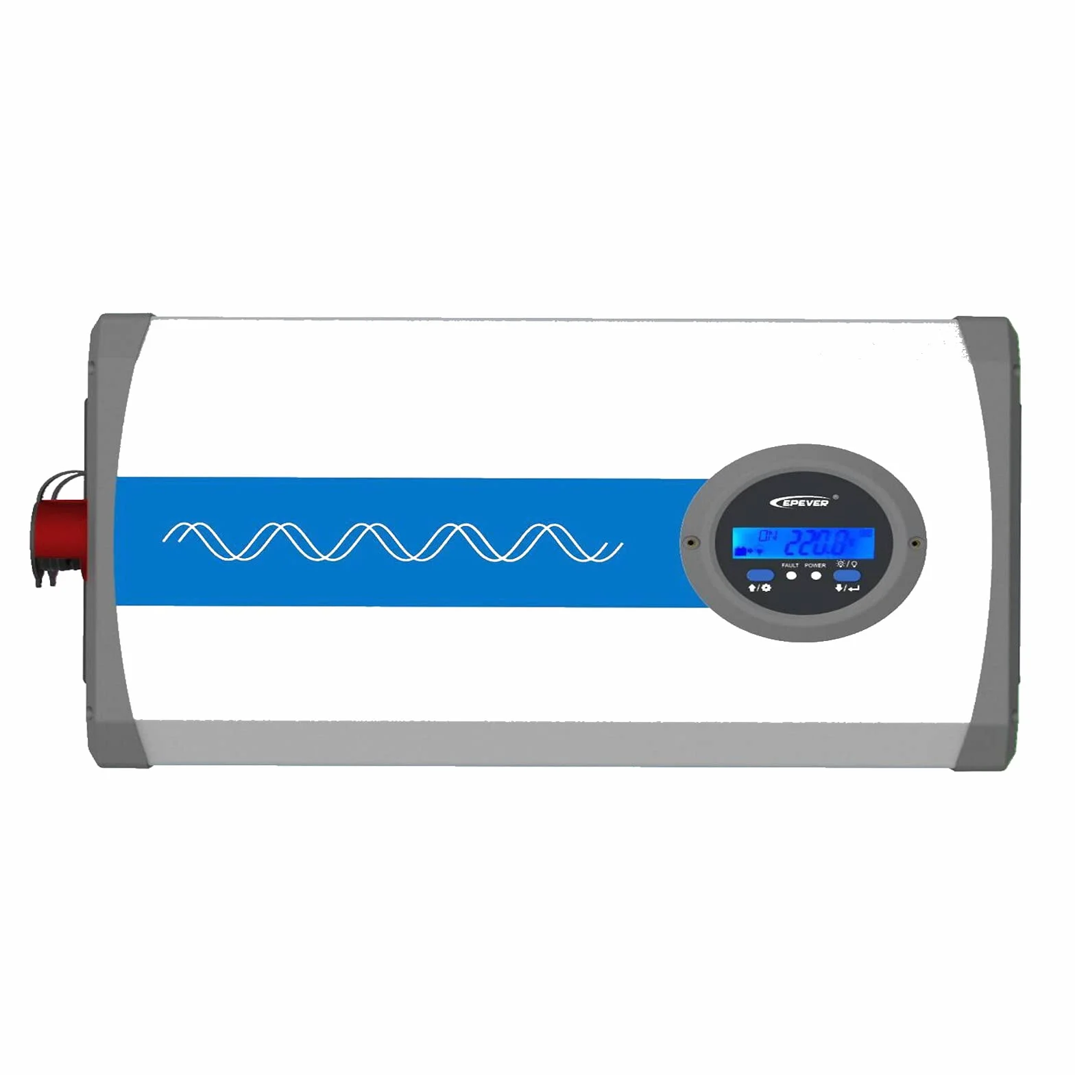 EPEVER IPower-Plus Series IP1500-12 Plus, convertidor de Voltaje de Onda sinusoidal Pura de 1500W de 12VDC a 230VAC con Pantalla LCD, Ideal para Sistemas Fuera de la Red y Dentro del vehículo