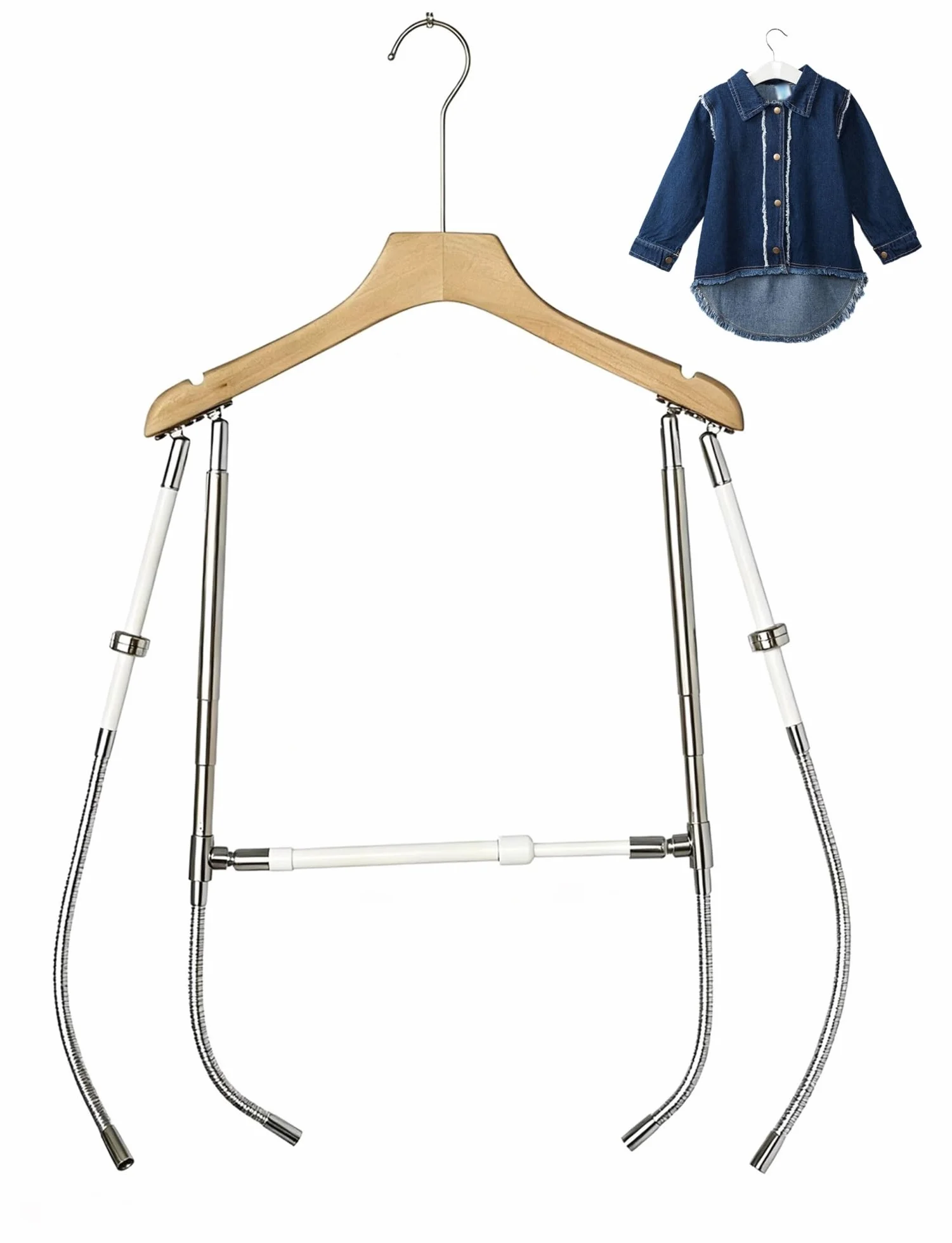 Percha invisible ajustable para fotografía de ropa y ahorro de espacio en el armario