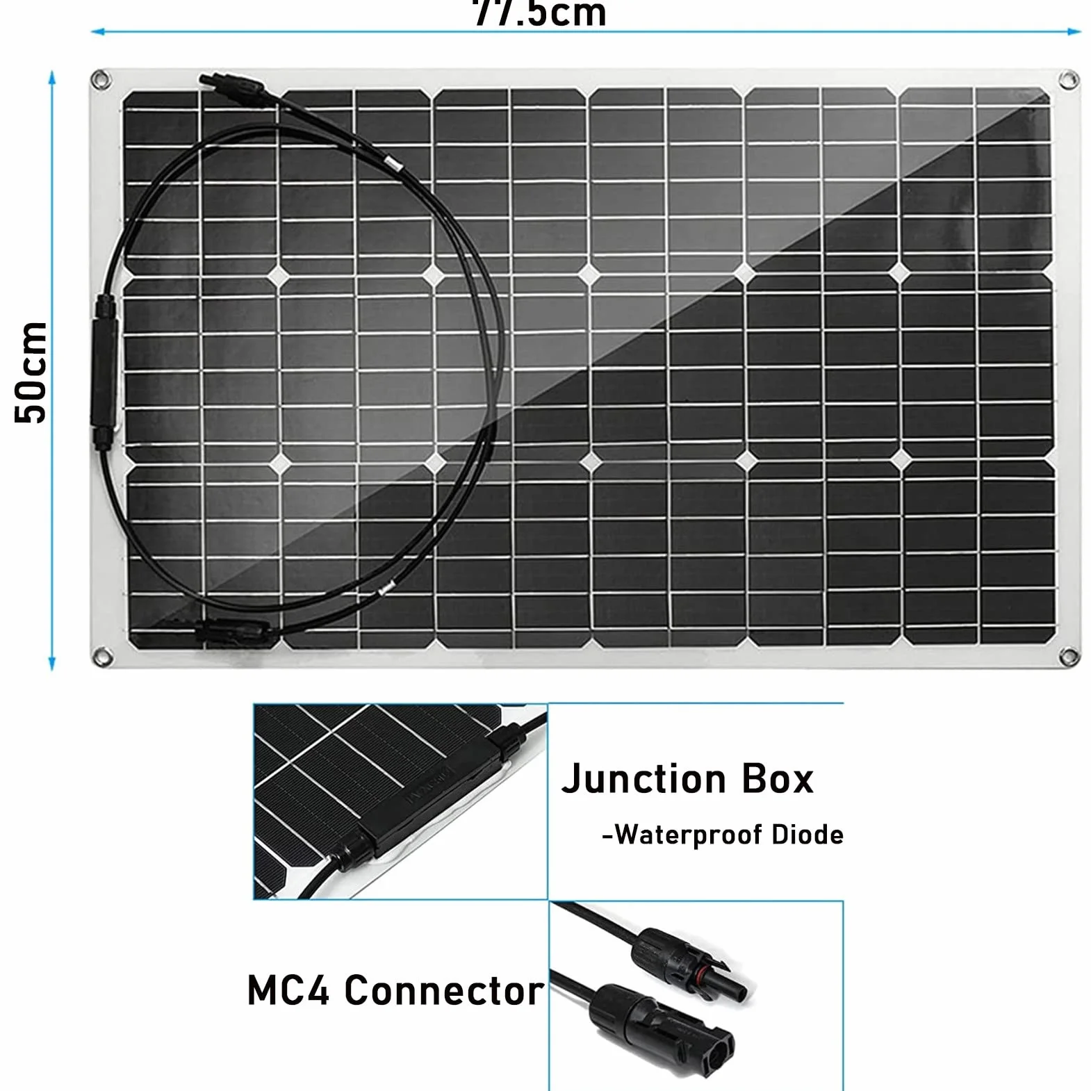 RayGenius 400w 12v Kit De Panel Solar Monocristalino 800w con Regulador De Carga 40A para Caravanas Al Aire Libre, Remolques De Barcos, Campistas, Barcos (con Accesorios),Two