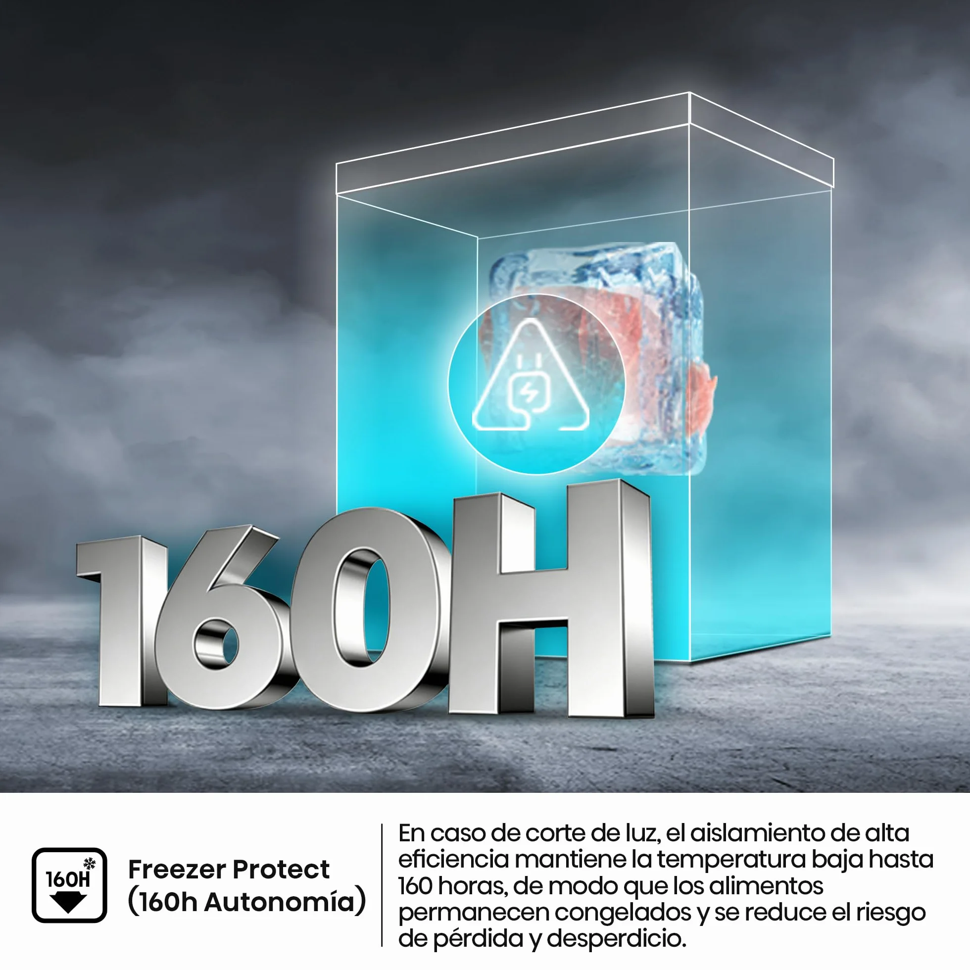 Hisense Arcón Congelador Horizontal 97L 86cm Congelación 360° Congelador Convertible Control Electrónico de Temperatura Freezer Protect Blanco