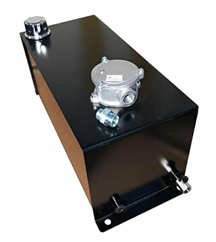 Depósito de aceite hidráulico de acero, con filtro antirretorno, grifo de drenaje e indicador de llenado, 40 litros de capacidad, depósito de aceite, depósito de aceite, tanque de agregado,
