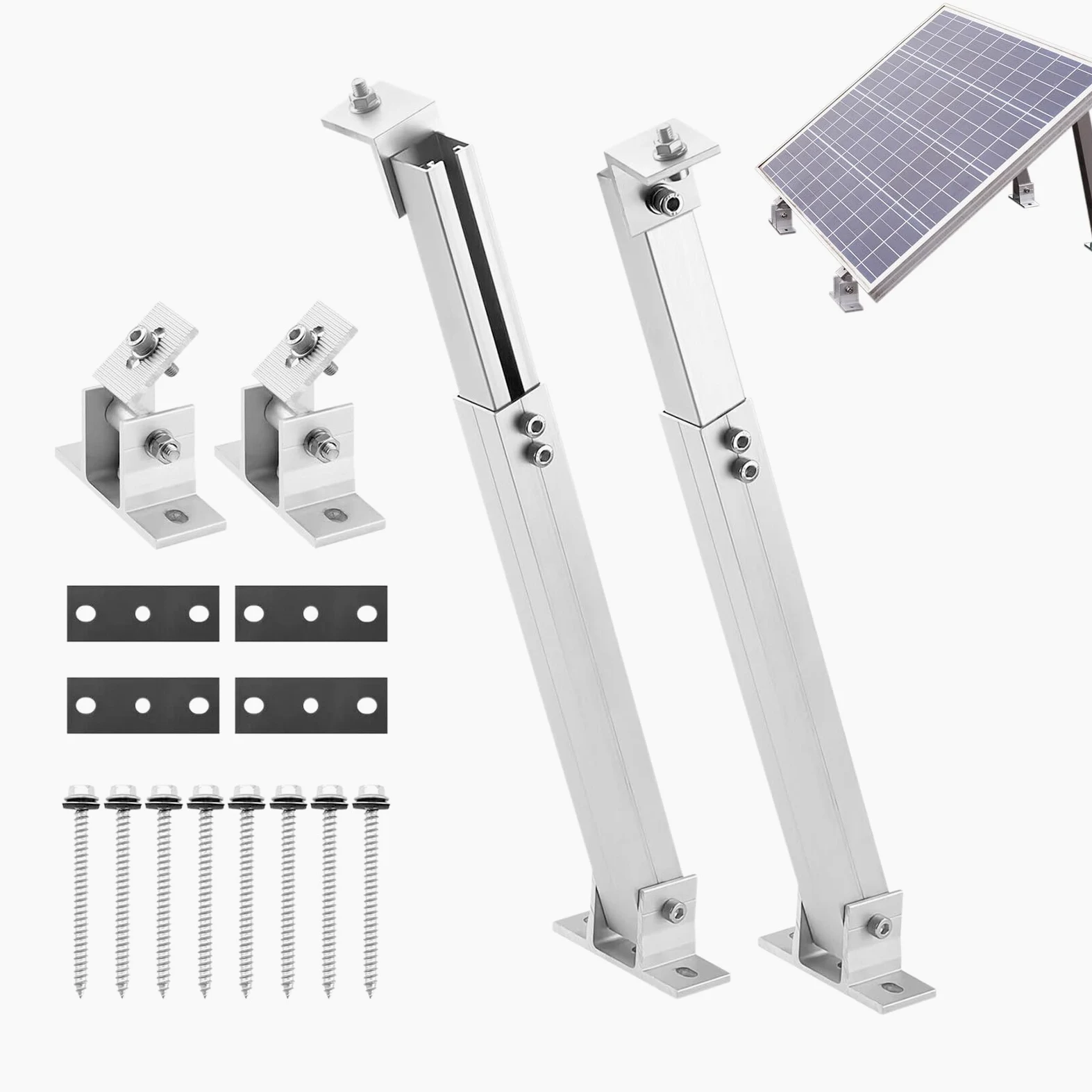 Soporte de montaje fotovoltaico, ángulo de aleación ligero, hardware de | instalación de energía solar, estructura de sujeción de panel modular, kit de estante de utilidad, montaje de soporte de