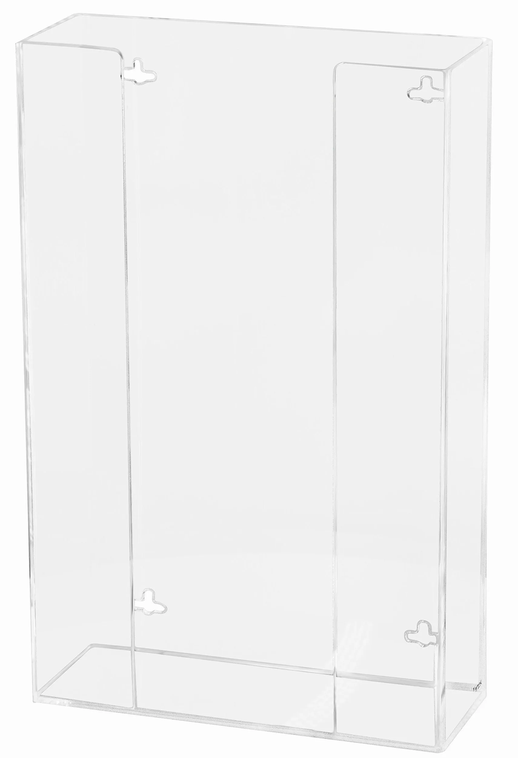 Kantek Dispensador de guantes de acrílico, capacidad de una sola caja, 10.3 pulgadas de ancho x 3.8" de profundidad, color transparente