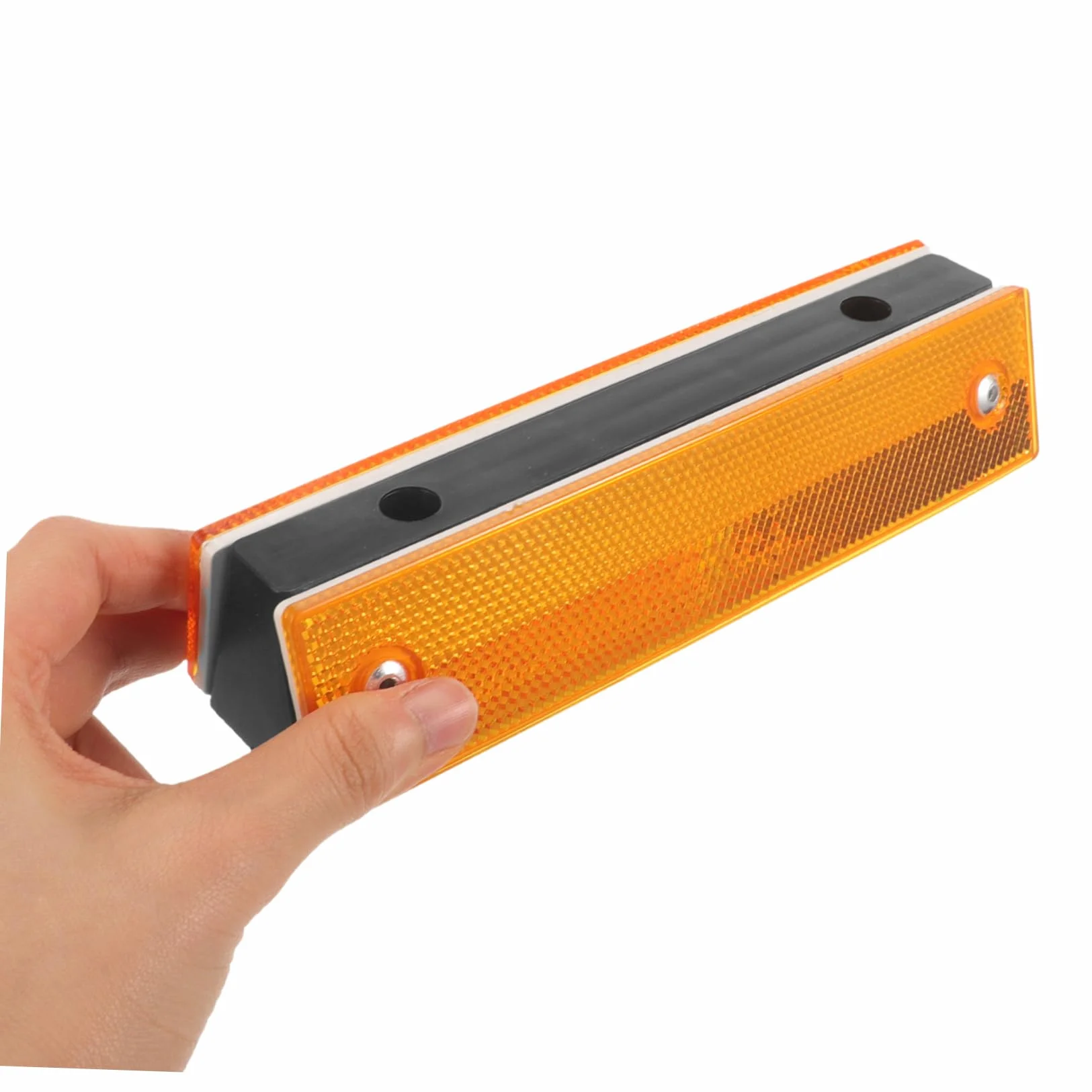 Marcadores Reflectantes Rectangulares Abs Naranja Doble Cara Alta Visibilidad Paquete 4 Piezas
