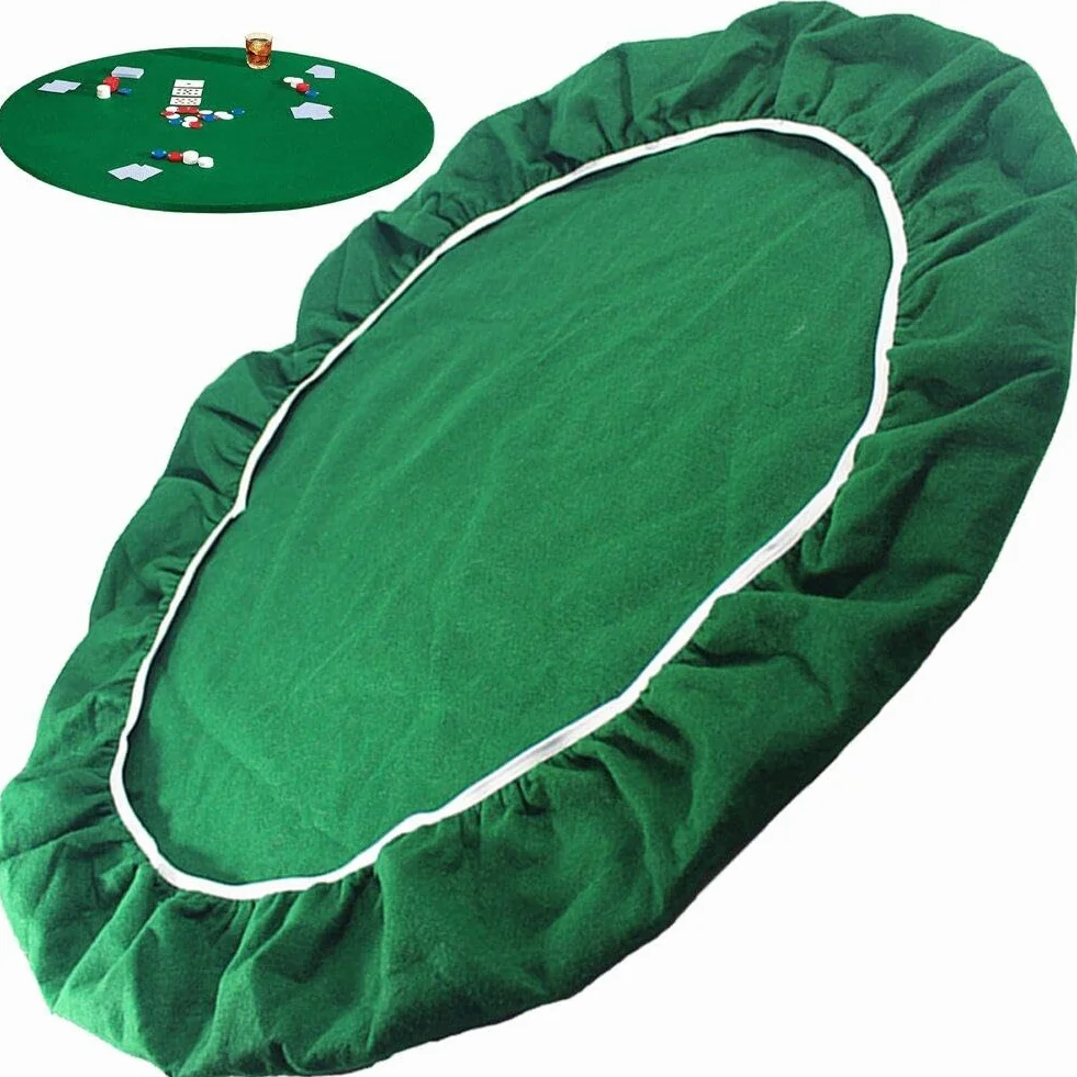 Cubierta Redonda de Fieltro para Mesa de Póquer, Protector y Tapete para Juegos de Cartas de Casino
