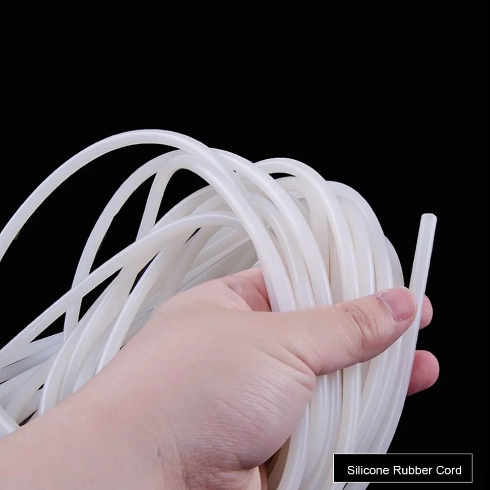 Tiras de sellado de junta de goma blanca con junta tórica de 1 pieza, sello de cable de silicona de alta temperatura for electrodomésticos(2M*20MM)