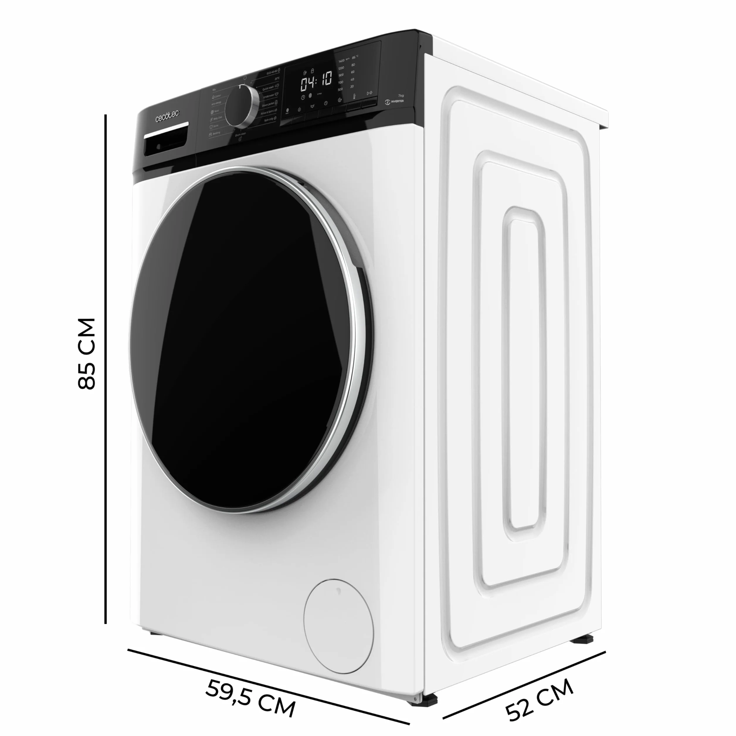 Cecotec Bolero Dresscode 7610 Lavadora Carga Frontal 7 kg 1400 rpm Clase A Motor Inverter Plus