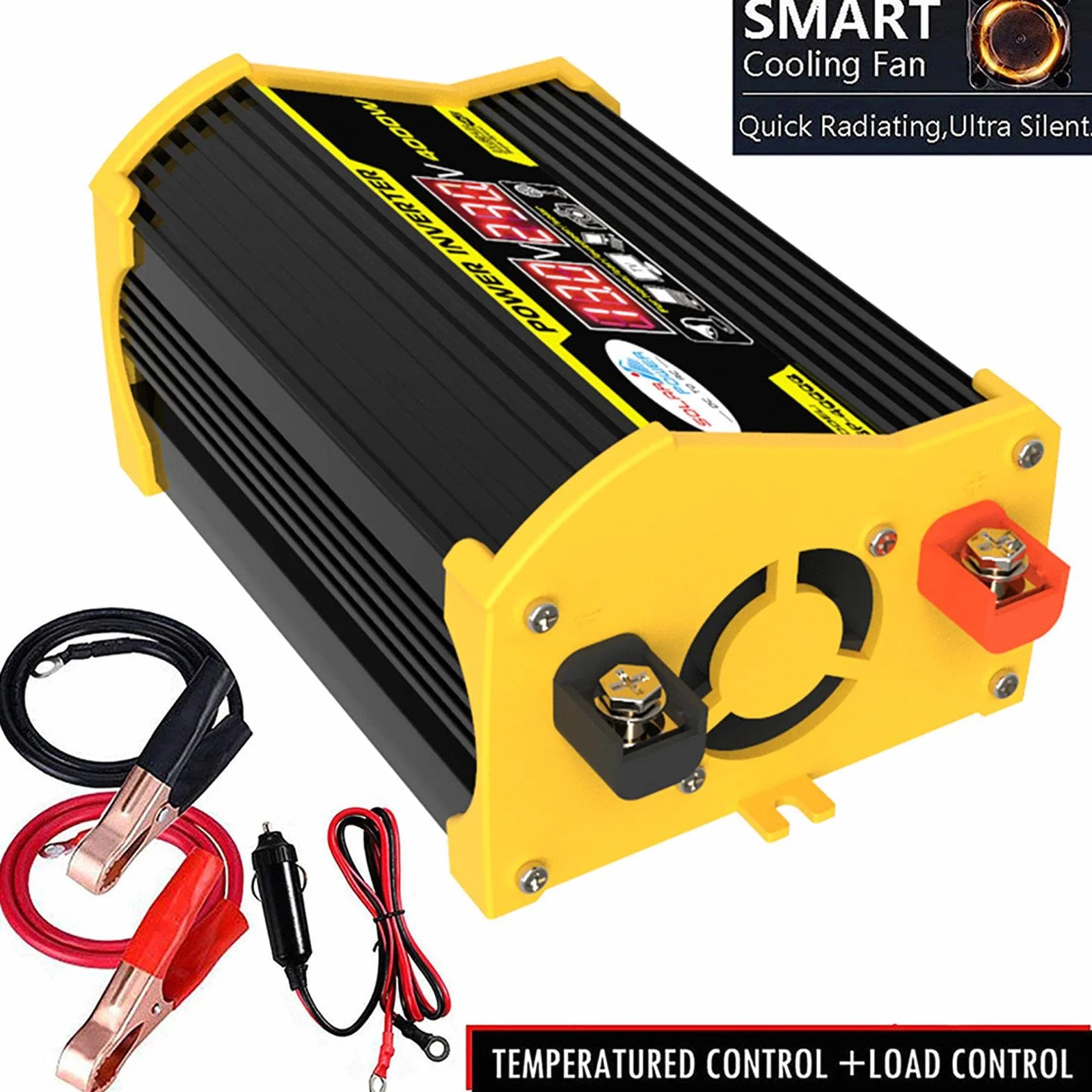 Kit de panel solar portátil, sistema de energía solar, inversor de 4000 W con 2 puertos USB, control de carga solar 30 A, indicador de pantalla LED, carga rápida para fuente de alimentación de