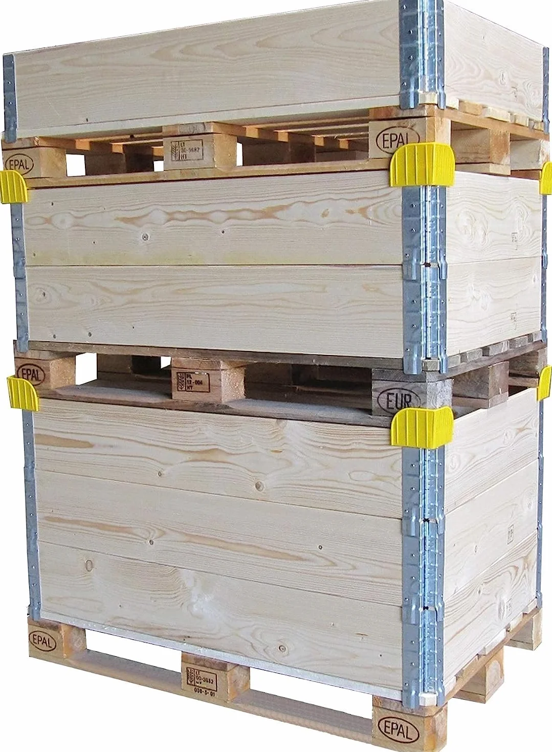 Juego de 144 esquinas apilables de plástico para marcos de madera de polietileno resistente a los golpes.