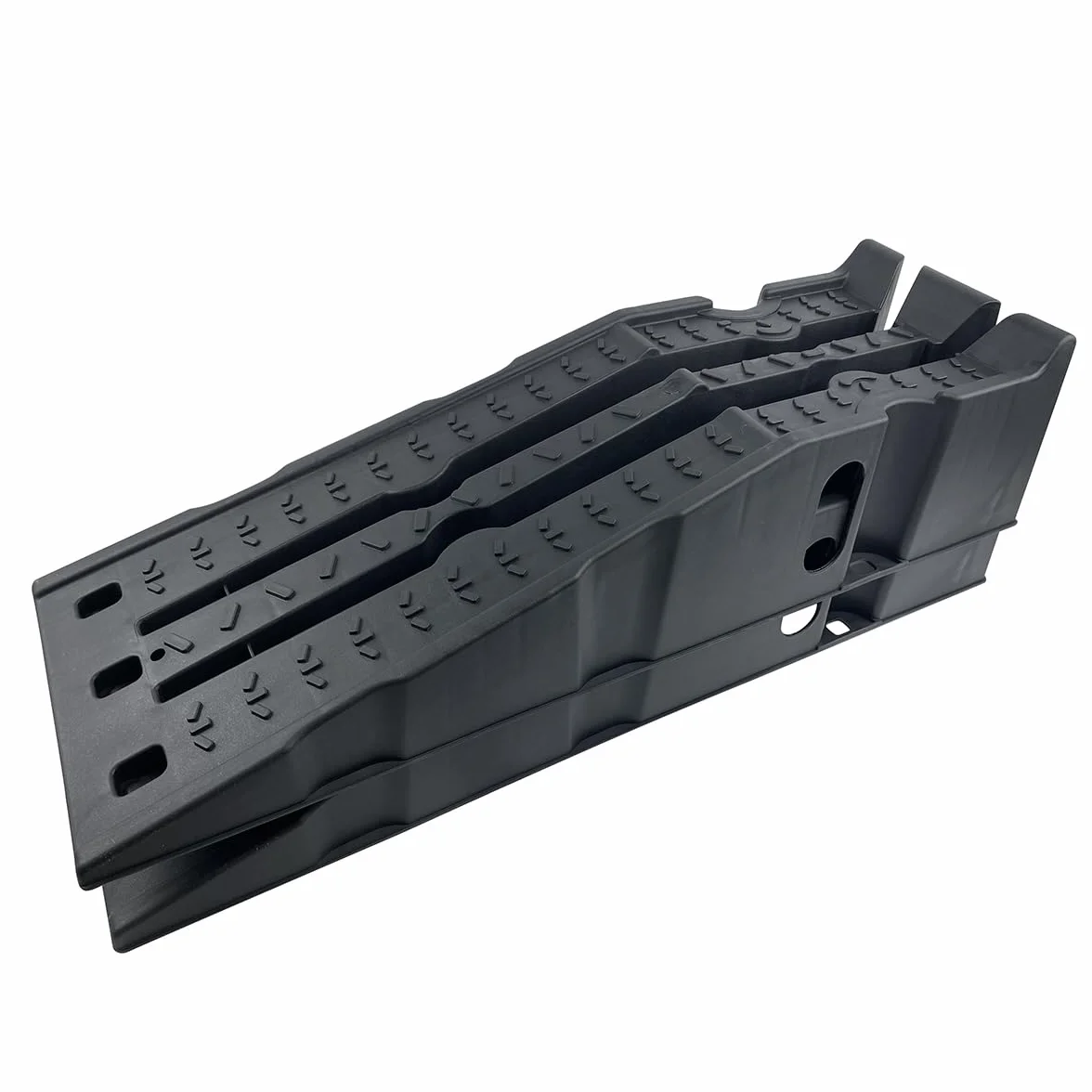 KATSU Tools Rampas de plástico para coche, 2 piezas, apilables, capacidad de 7.5 toneladas, rampas de garaje resistentes, 35.6 x 12 x 8.5 pulgadas, para levantar vehículos automotrices, servicio y