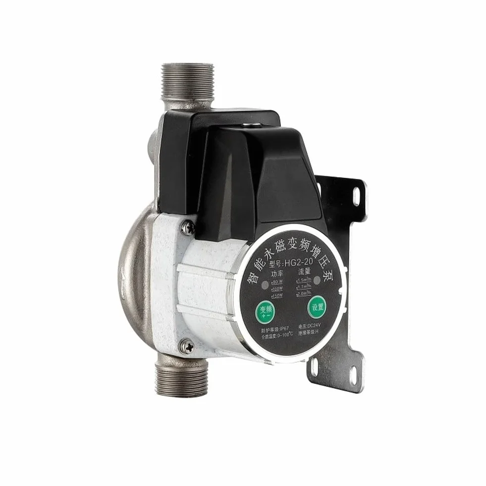 FACAIIO Presión de agua de 24 V CC para bomba de refuerzo, bomba centrífuga silenciosa automática para calentador de agua de gas solar, 70 W/80 W/100 W/150 W para múltiples velocidades ajustables, 1/2