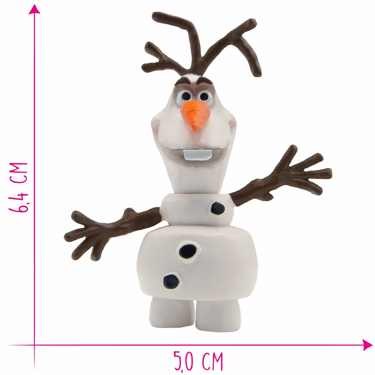 Bullyland Figura de Juego Walt Disney La Reina del Hielo Olaf 4,5 cm Pintada a Mano sin PVC