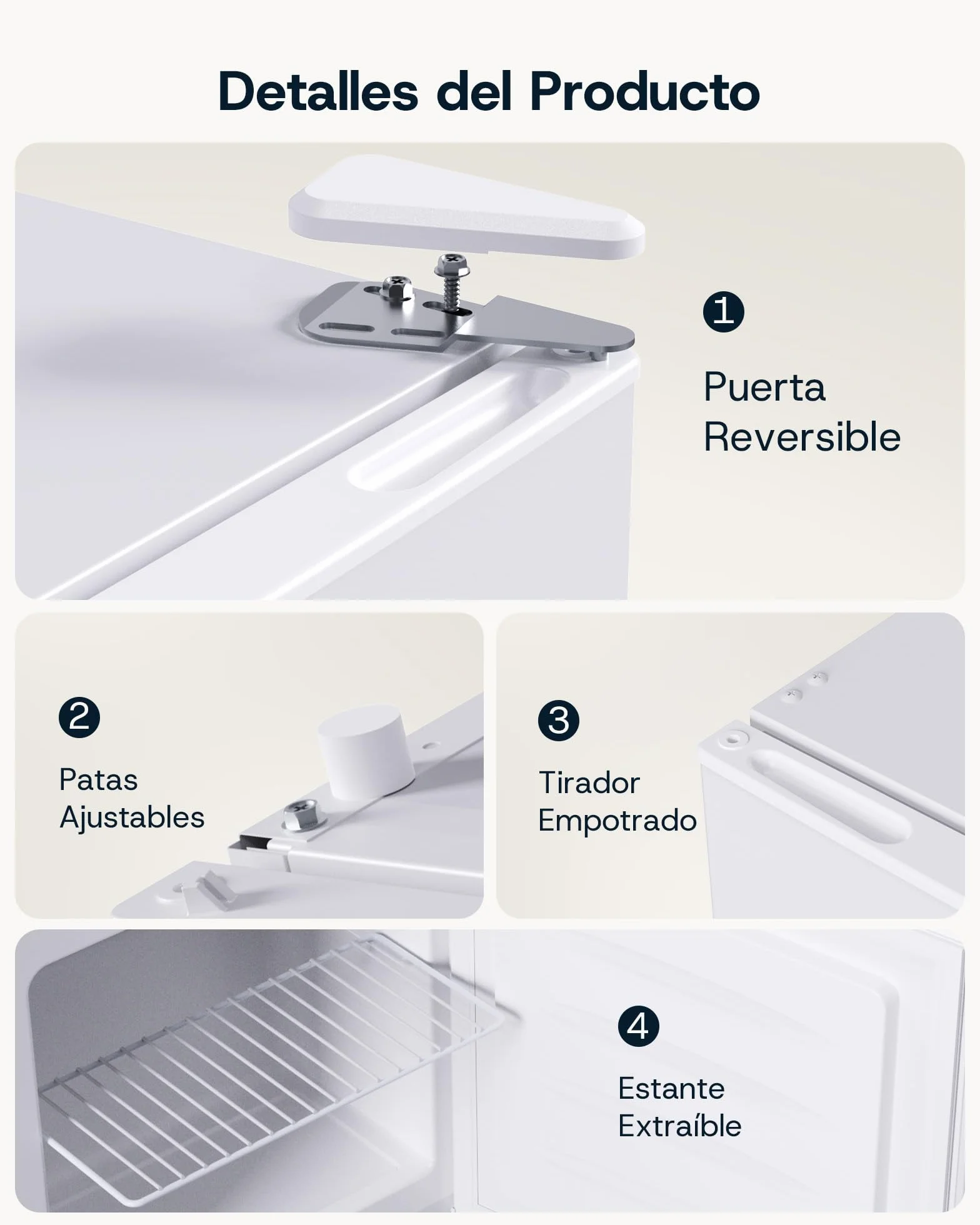 Upstreman Congelador Vertical 35L 4 Estrellas -24℃ UF35 Blanco