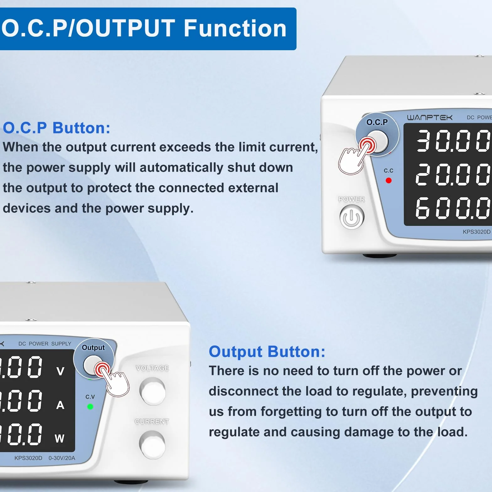 Fuente de Alimentacion Regulable Regulable 30V 20A 600W, Fuente de Alimentación Laboratorio de Alta Potencia con Protección OCP/Output/Controlador Codificador