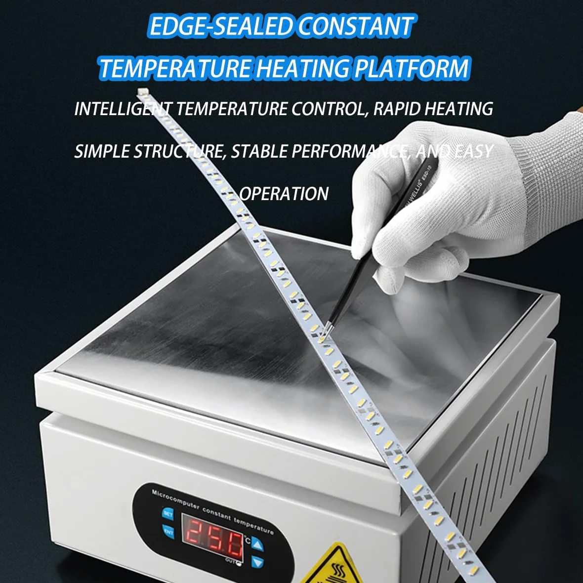 Máquina de sellado manual de celofán, sellador térmico de mesa, aislada para embalaje de cosméticos, perfecta para envolver con película de 10 x 10, ideal para pequeñas empresas