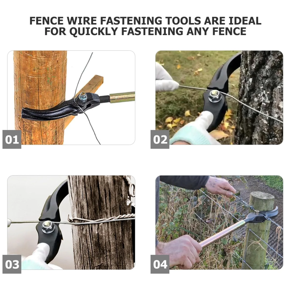 Herramienta tensora de alambre de púas, tensor y extractor de alambre duradero para valla agrícola, mantenimiento de vallas de rancho, fácil de usar, diseño resistente