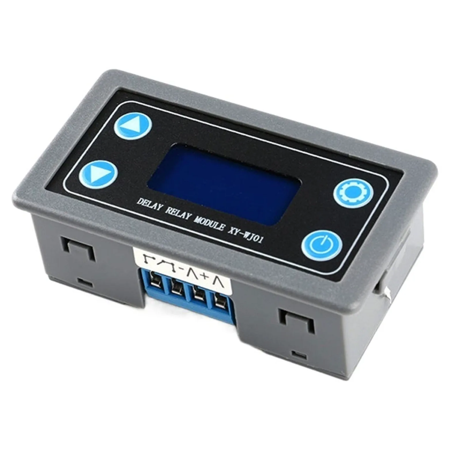 Módulo de relé de retardo de Tiempo Digital LED DC12V, Interruptor de Control de relé Temporizador programable, Ciclo de Disparo de sincronización con Funda for Interior