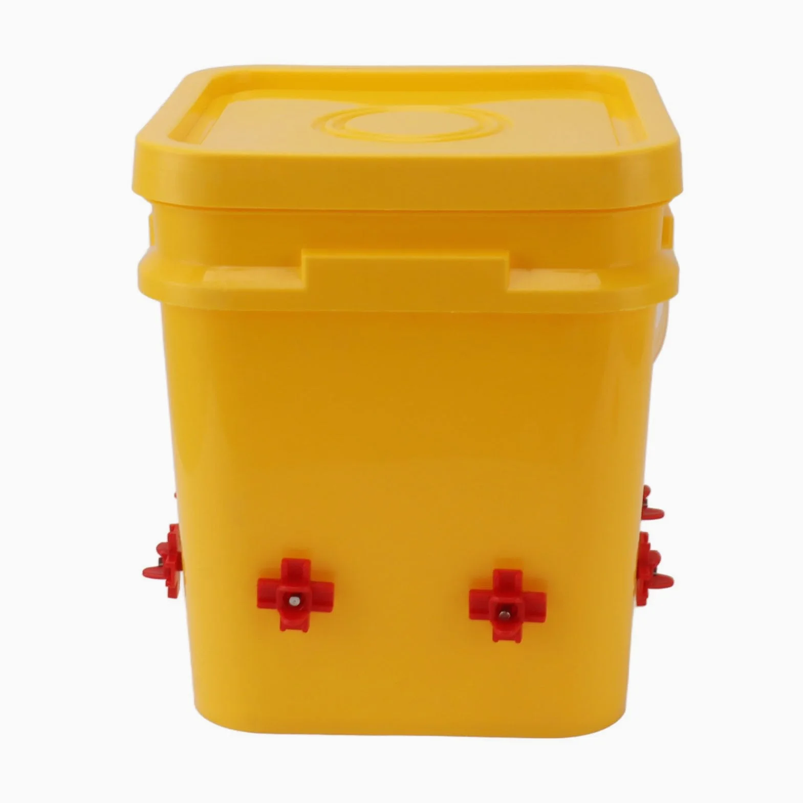 Vaso Automático con Barril de 2 litros, Equipo para Beber Aves de Corral para Pato Ganso, Tazón Rojo Grande, Tornillos, Kit de Comedero de Llenado Automático para Aves de Corral