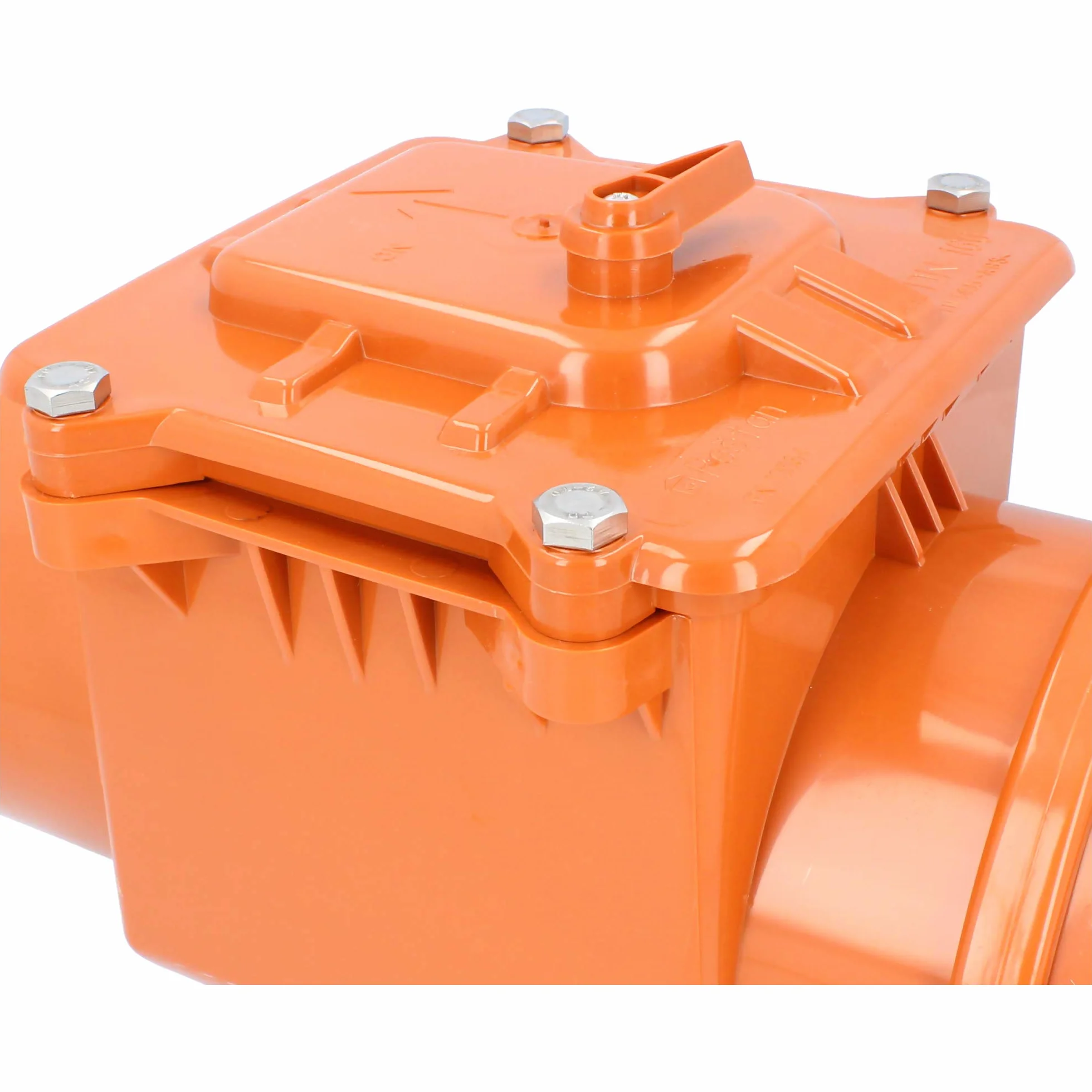 PEŠTAN - Tapón antirretorno Ø DN 200, color naranja