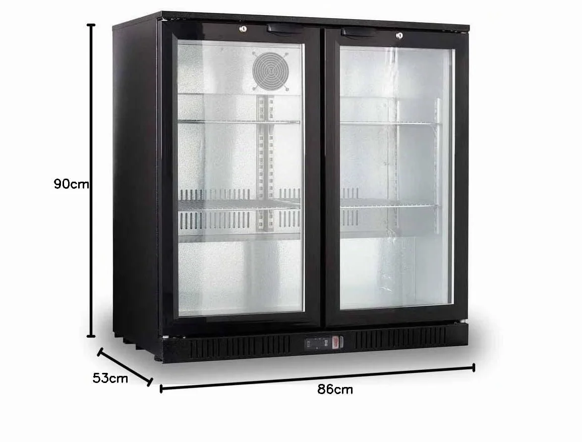 METRO Professional Refrigerador de bebidas GBC3002, 198 L, 90 x 53 x 86.5 cm, 160 W, Negro