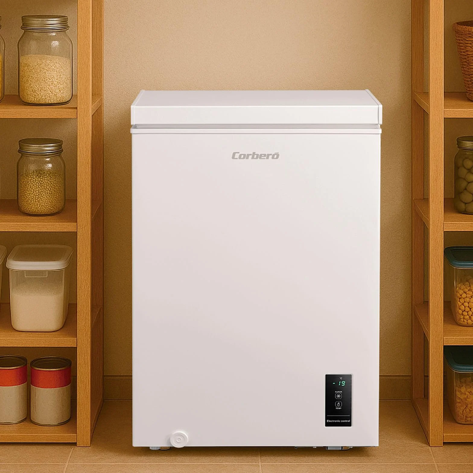 Corberó Arcón Congelador CCHM1006M 99L 54,7cm x 84,9cm Blanco Sistema Dual Súper Congelación