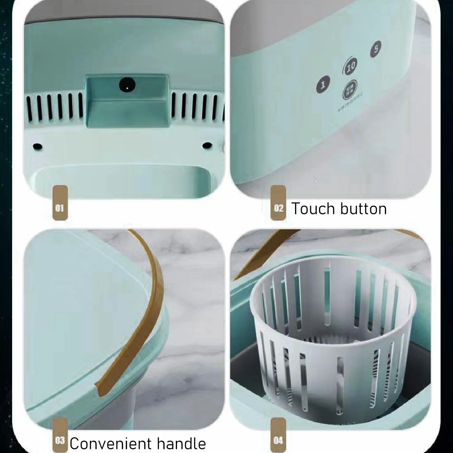 Mini Lavadora Plegable Portátil Motor Alta Velocidad Apartamentos Enchufe UE