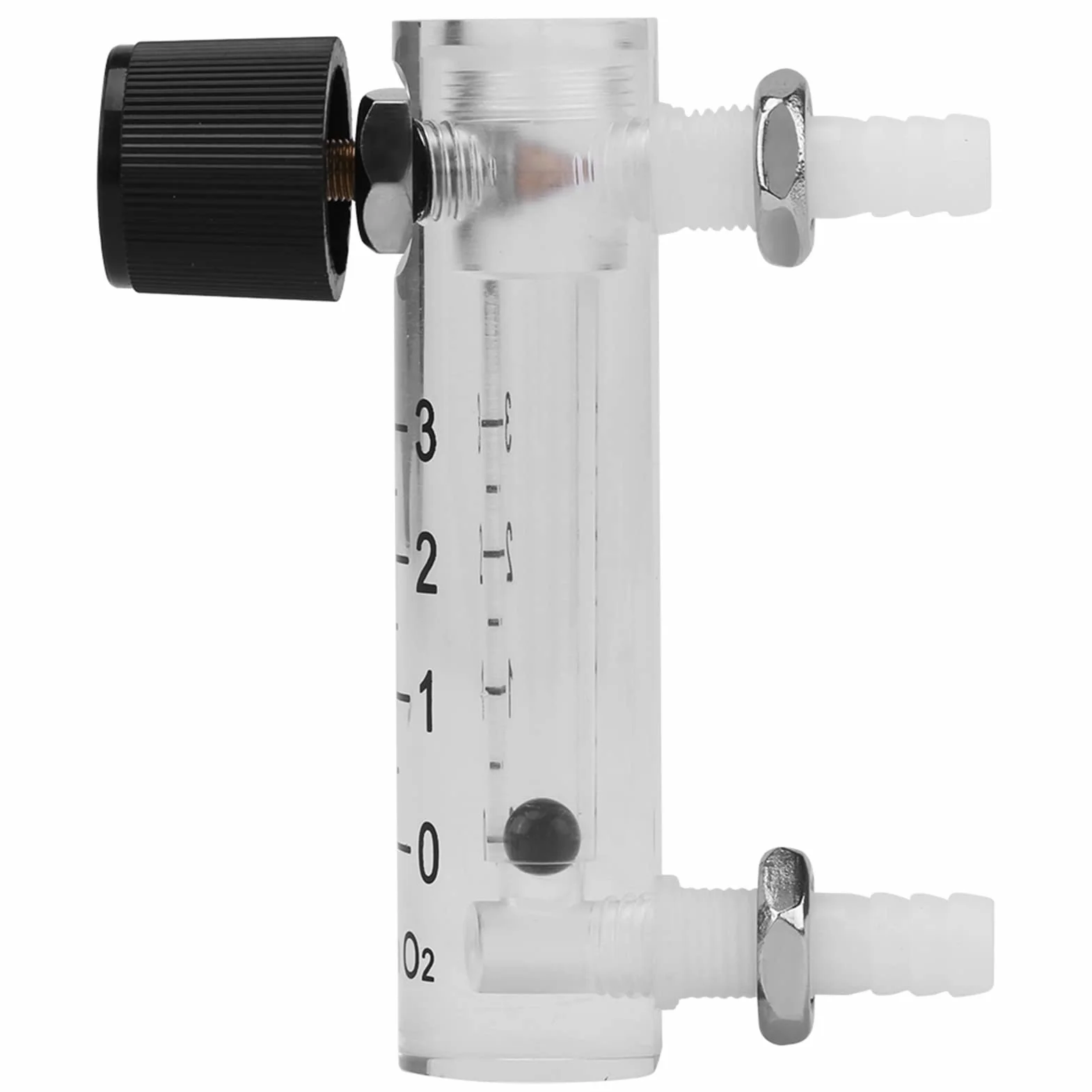 Fafeicy Medidor de flujo de gas acrílico con válvula de control 0-3 LPM 0-60°C 5% precisión