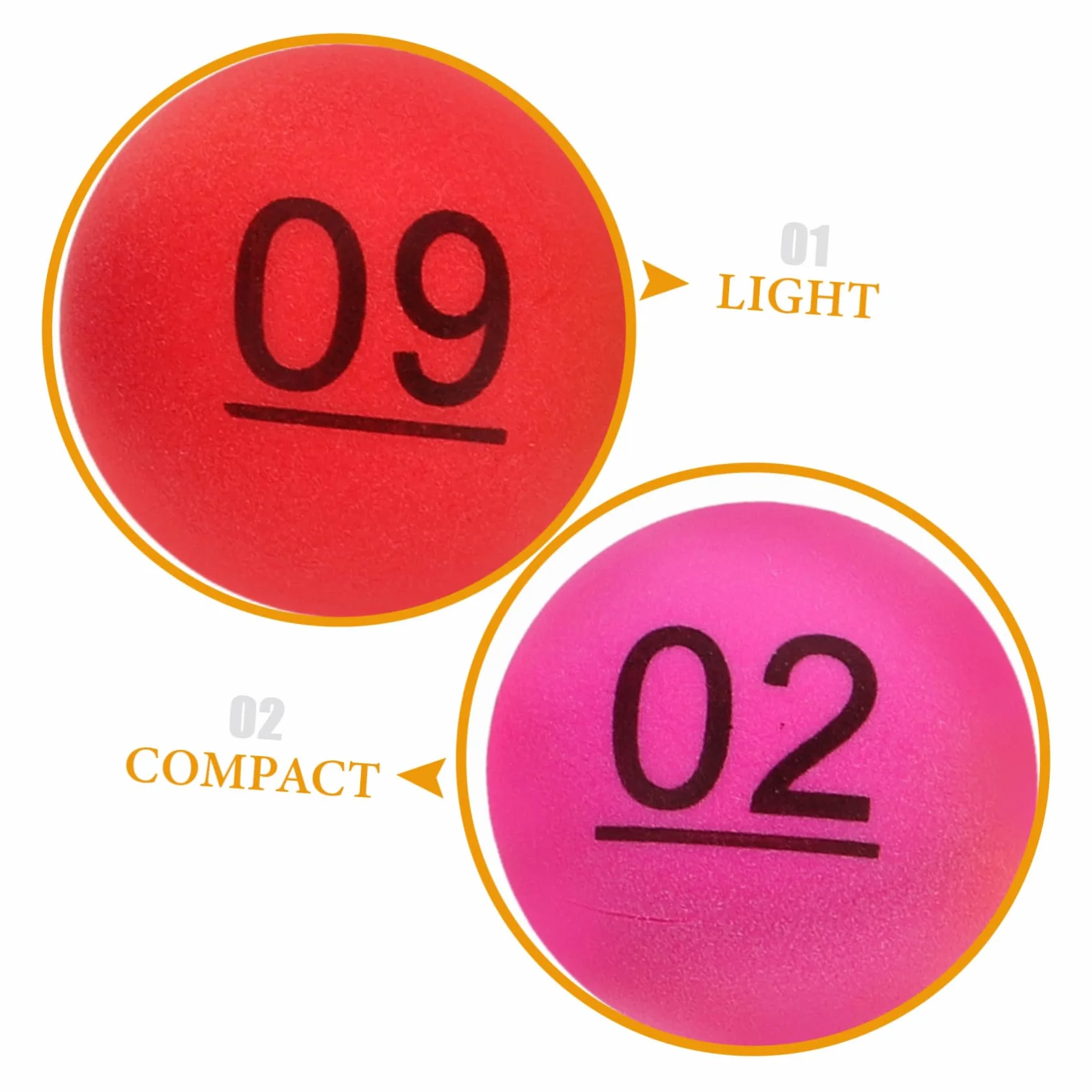 Bolas Numeradas para Sorteos, PP Ligero, 10 Piezas