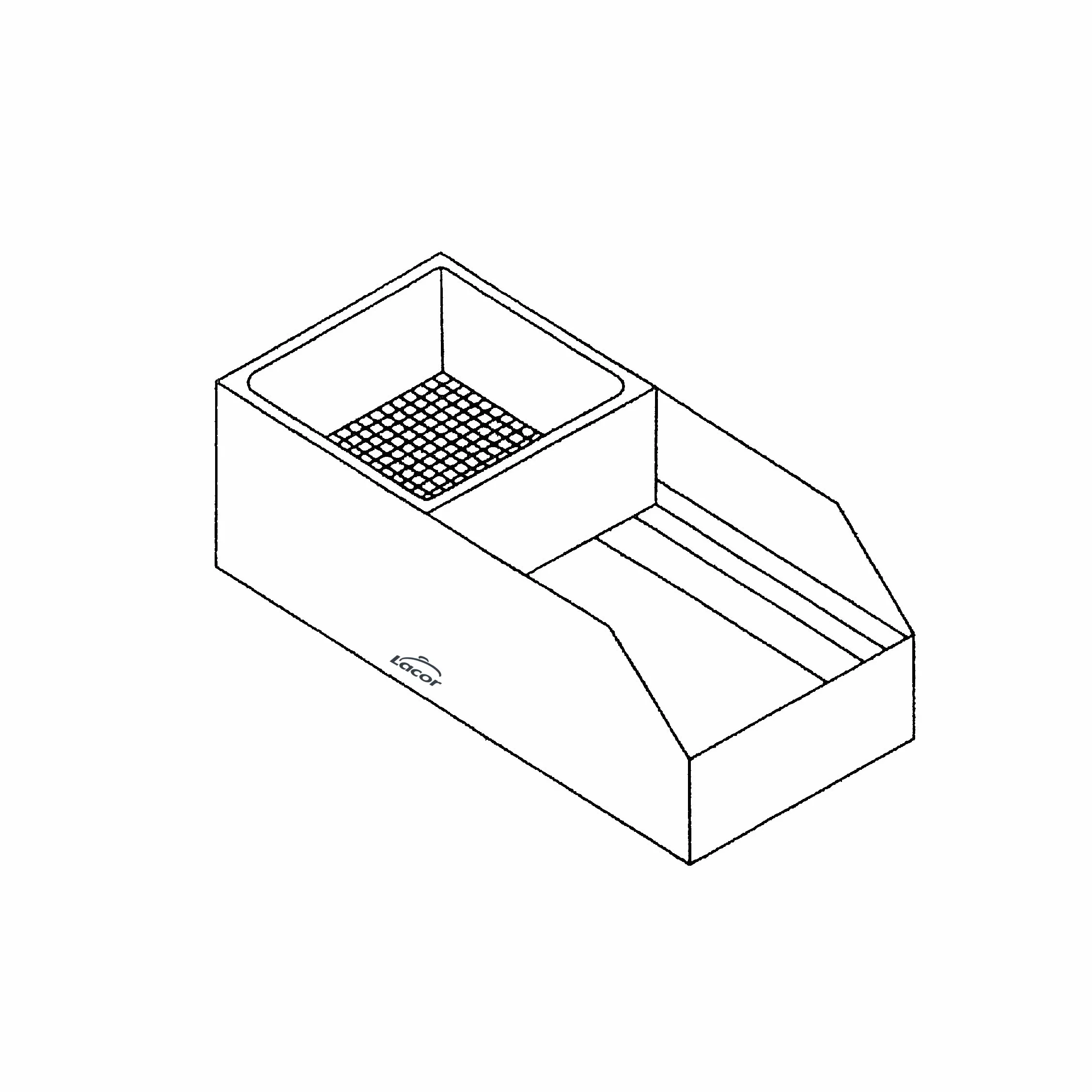 LACOR 50450 Harinero de Acero Inoxidable, Tamizador de Harina, Ideal para harinar o empanar Alimentos, Fácil Limpieza, para Cocinas Profesionales, Plata, 18 x 50 x 26.5 cm
