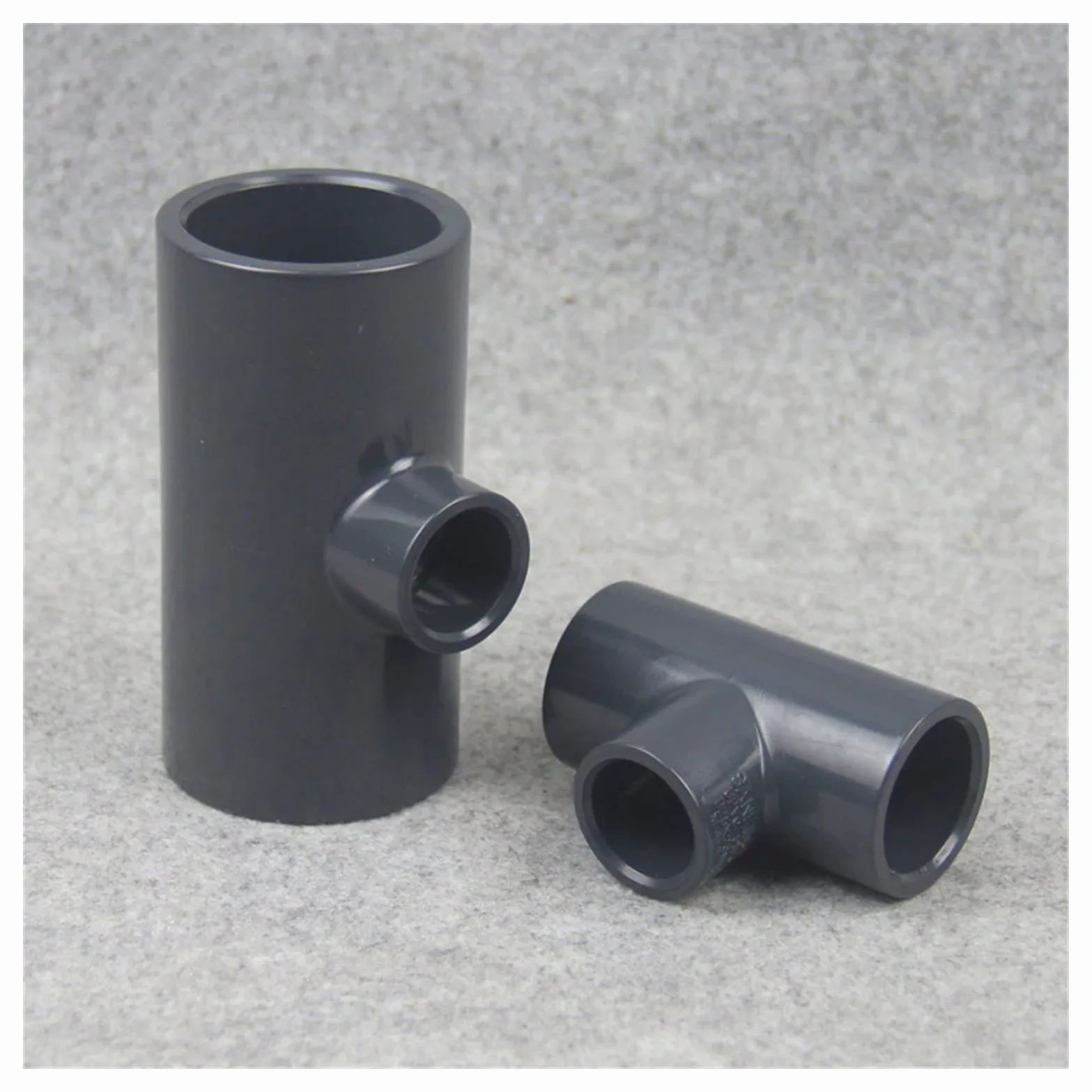 HMTE Accesorios de tubería de Agua de plástico UPVC en T de Diferentes diámetros 1 Pieza (Color : 1 Pcs, Thread Specification : ID 50 X ID40mm) (1 Pcs ID 50 X ID32mm)