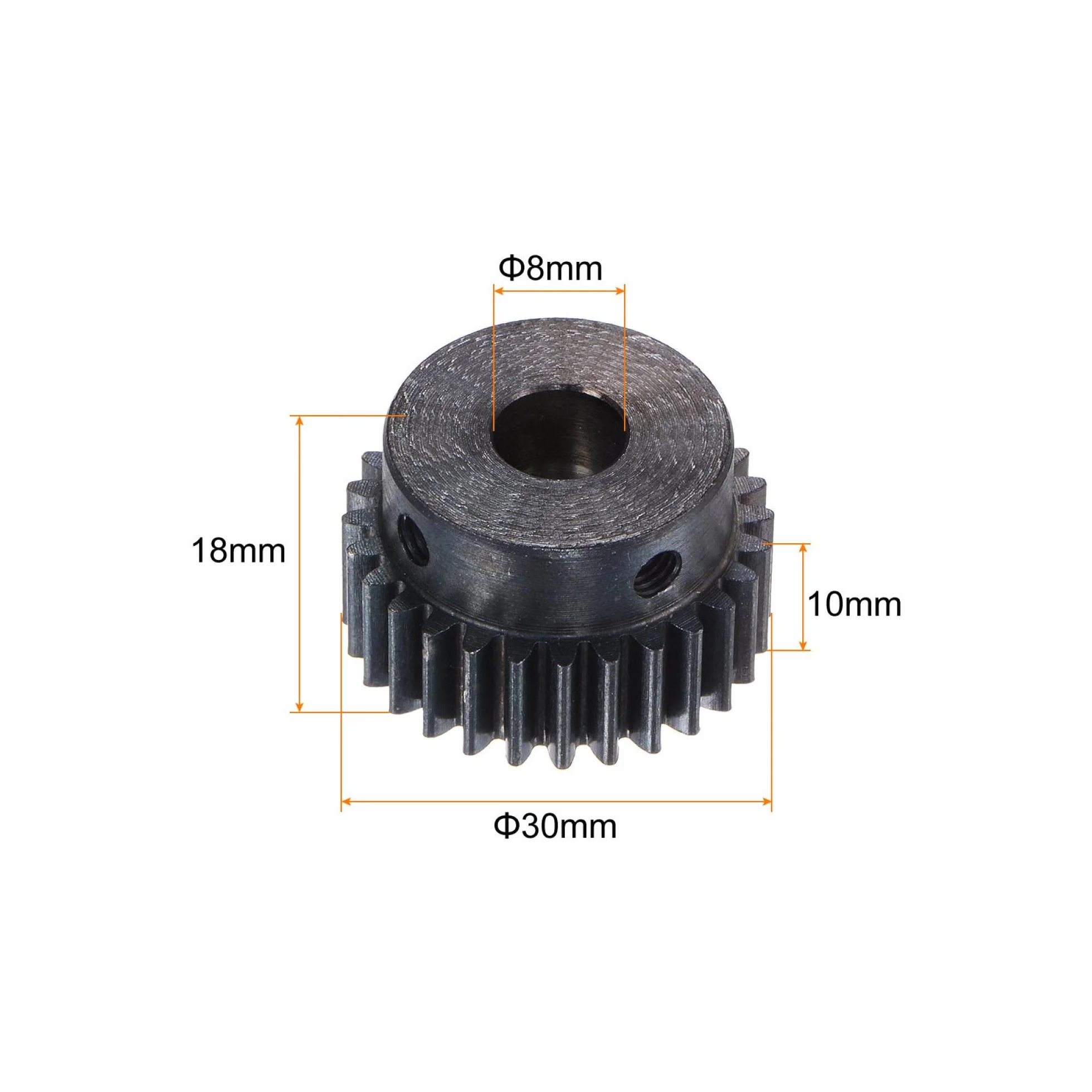 sourcing map 1Mod 28T Piñón Engranaje 8mm Endurecido Acero Motor Cremallera para RC Coche