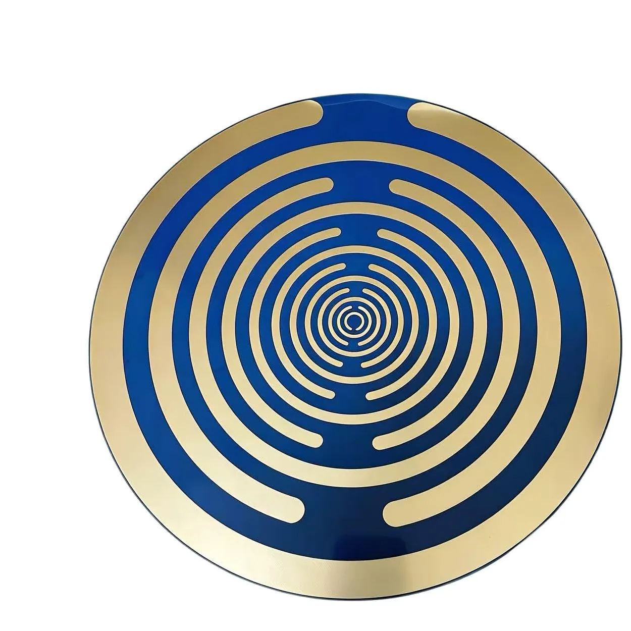 Lakhovsky MWO Disco de gran tamaño de 30 cm, oscilador multionda, bobina de cobre, mejora el diseño de cifrado, Azul, tamaño extragrande dorado Oro galvánico